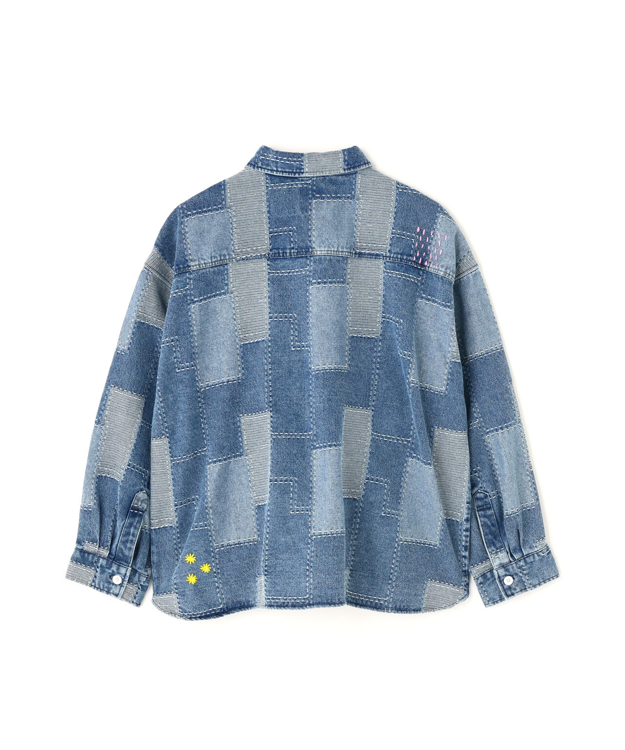 B omnivore/ビーオムニボー　PATCHWORK DENIM SHIRT