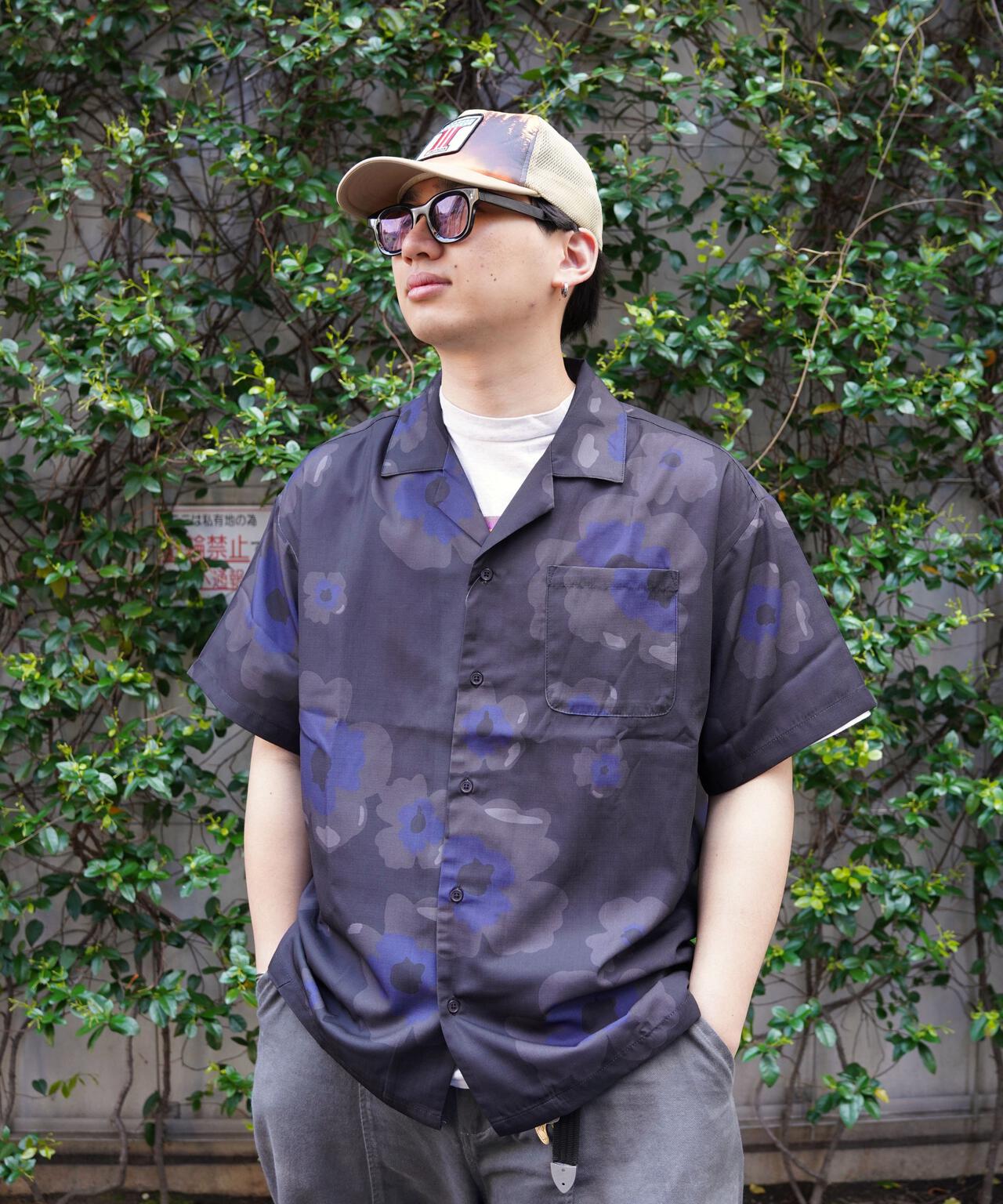 B omnivore/ビーオムニボー　FLOWER S/S SHIRT