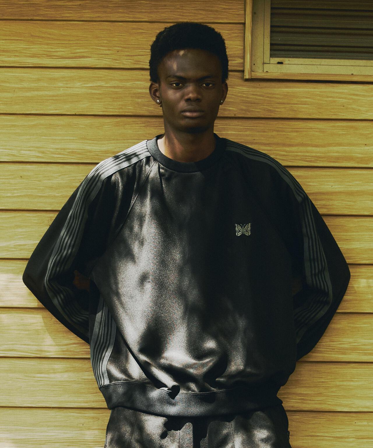 Needles/ニードルズ　別注Track Crew Neck Shirt - Poly Smooth