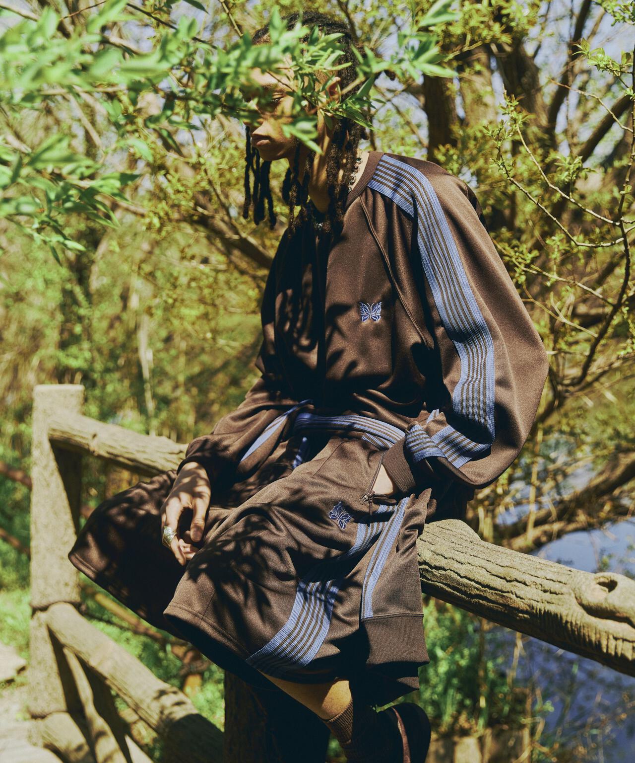 Needles/ニードルズ　別注Track Crew Neck Shirt - Poly Smooth