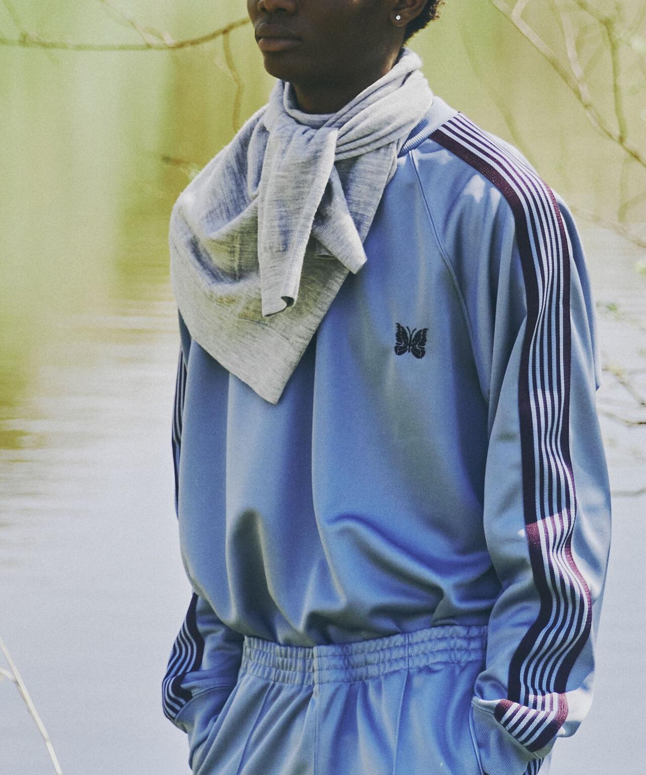 Needles/ニードルズ　別注Track Crew Neck Shirt - Poly Smooth