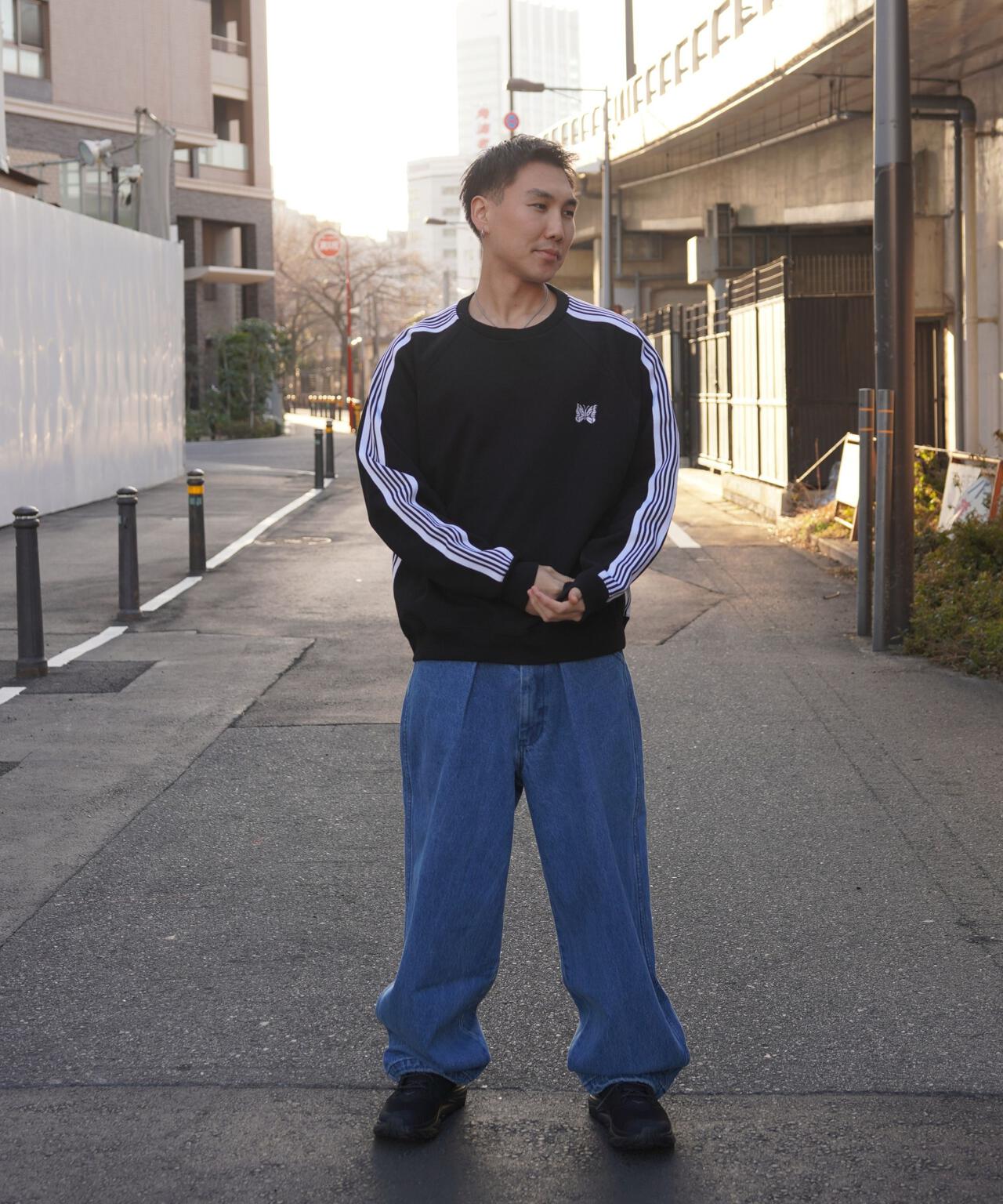 Needles/ニードルズ　別注Track Crew Neck Shirt - Cotton Jersey