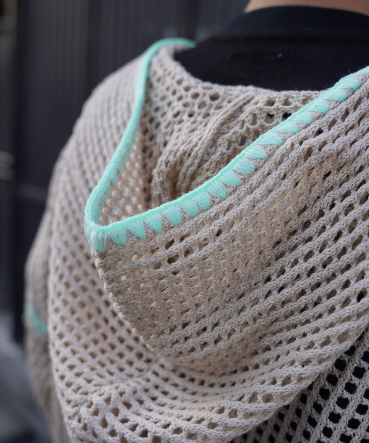 B omnivore/ビーオムニボー　HAND - STITCH MESH HOODIE