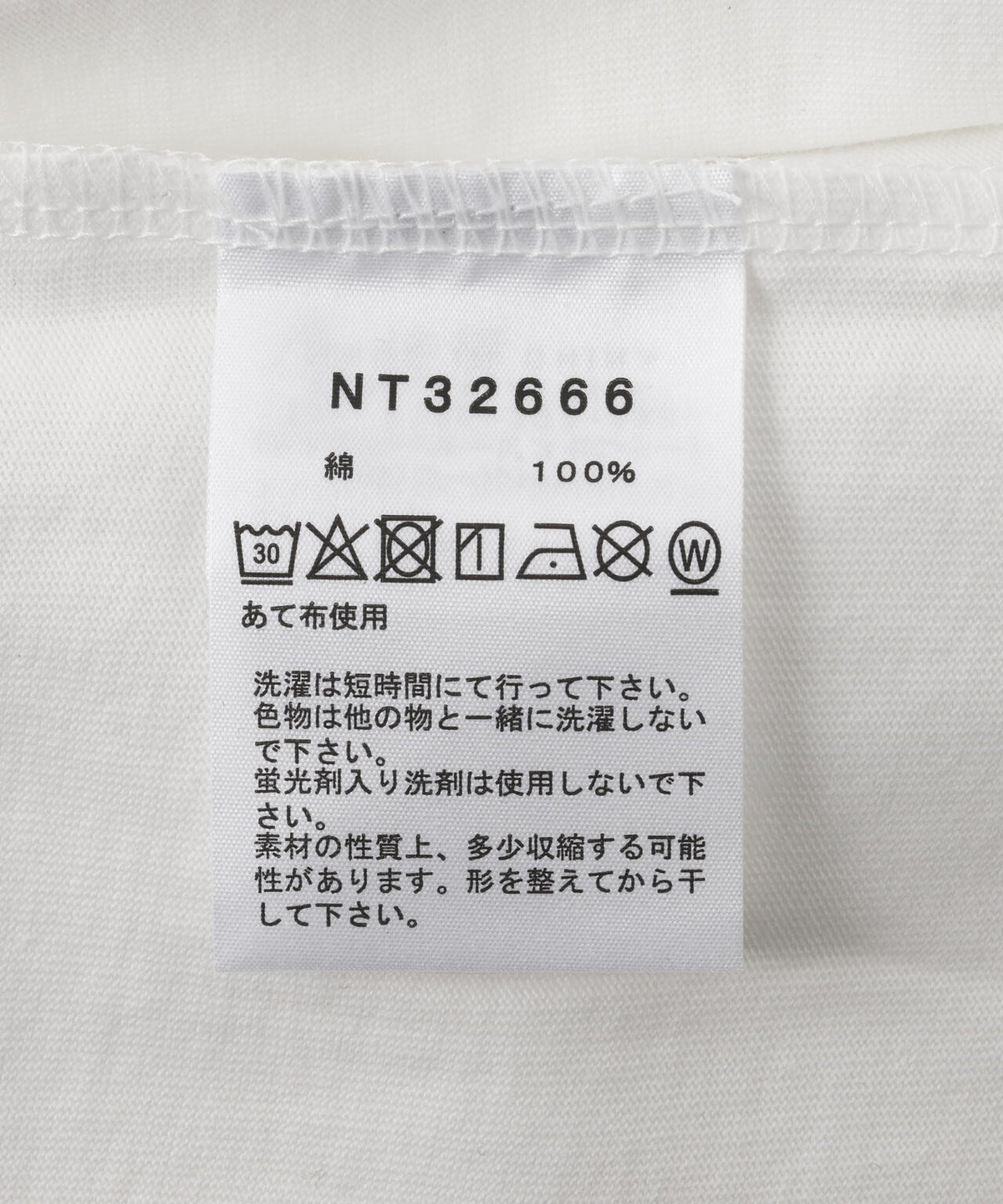THE NORTH FACE/ザ・ノース・フェイス　GAR Typographic White S/S Tee NT32666