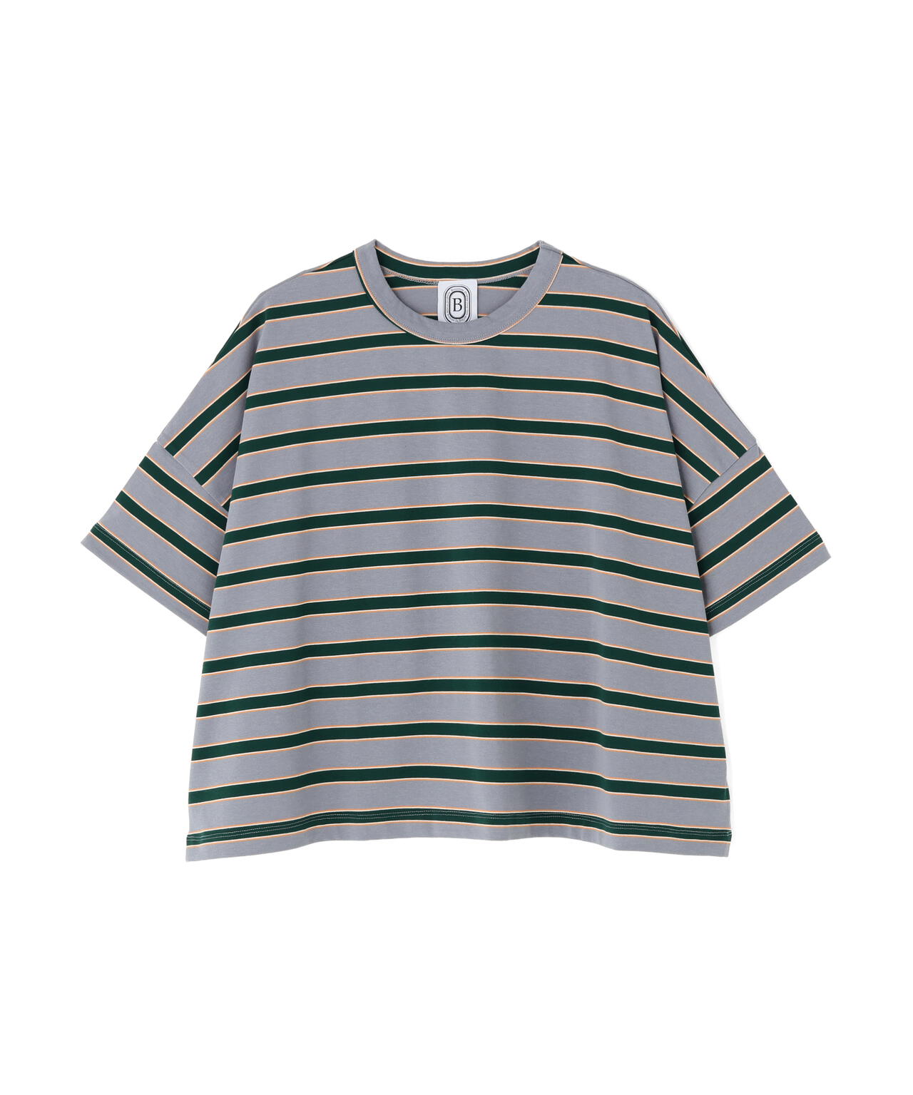 B omnivore/ビーオムニボー　天竺ボーダーワイドTEE  WOMEN'S