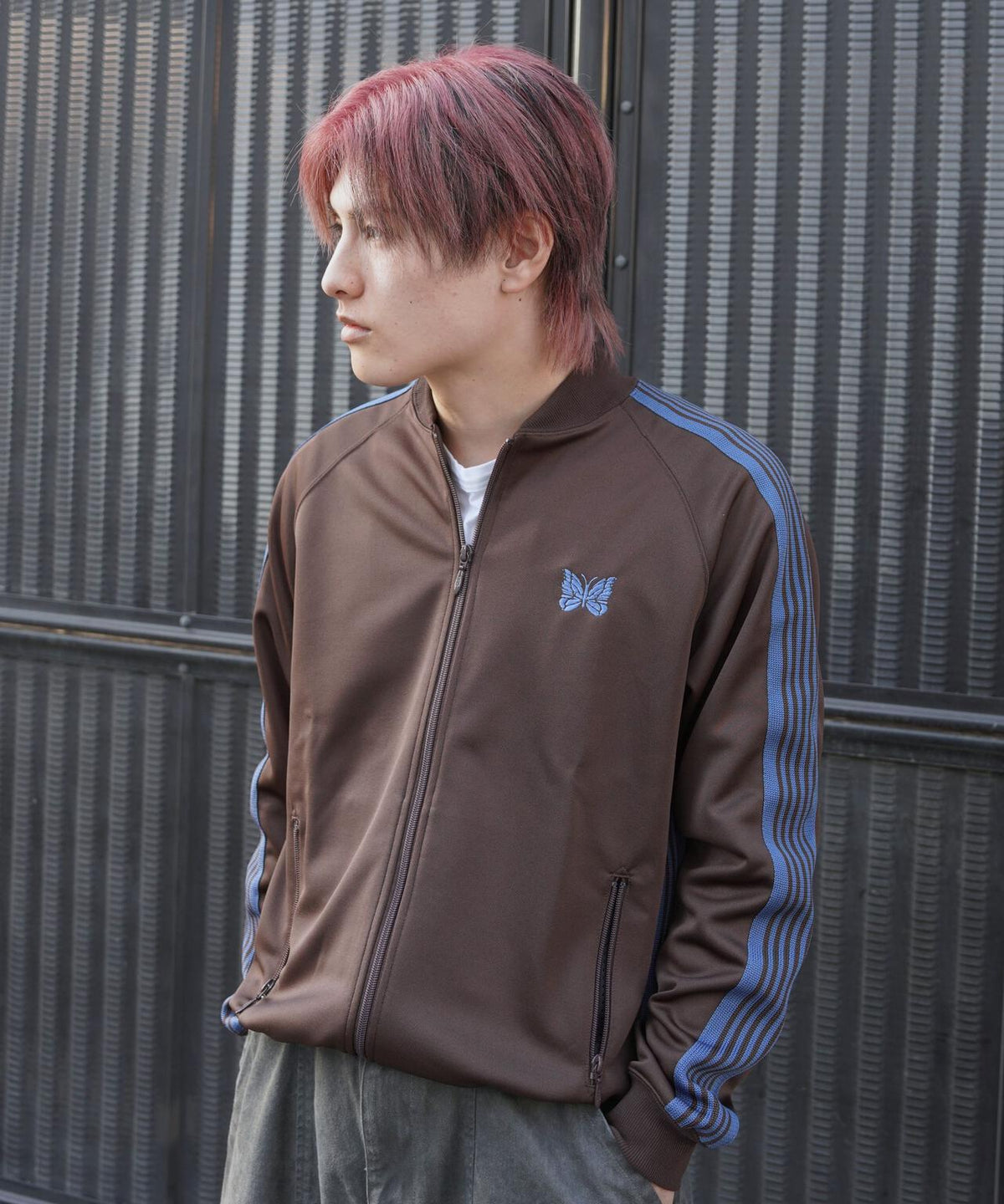 Needles/ニードルズ　 別注Rib Collar Track Jacket - Poly Smooth
