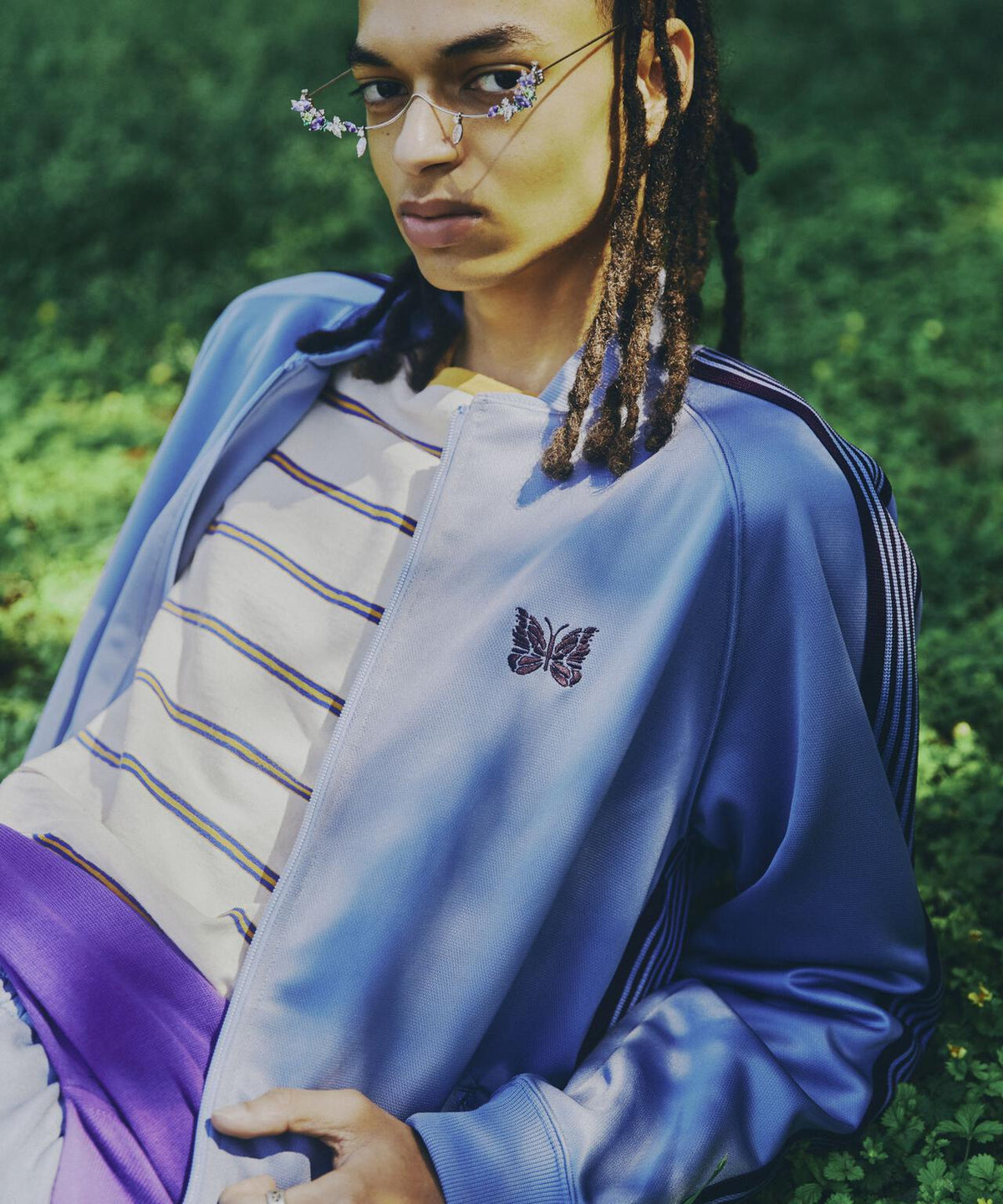 Needles/ニードルズ　 別注Rib Collar Track Jacket - Poly Smooth
