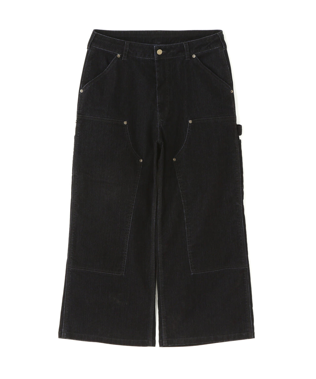 B omnivore/ビーオムニボー　FLOCKY DENIM W KNEE PANTS フロッキーデニムダブルニーパンツ