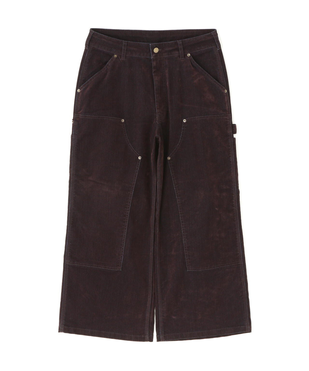 B omnivore/ビーオムニボー　FLOCKY DENIM W KNEE PANTS フロッキーデニムダブルニーパンツ