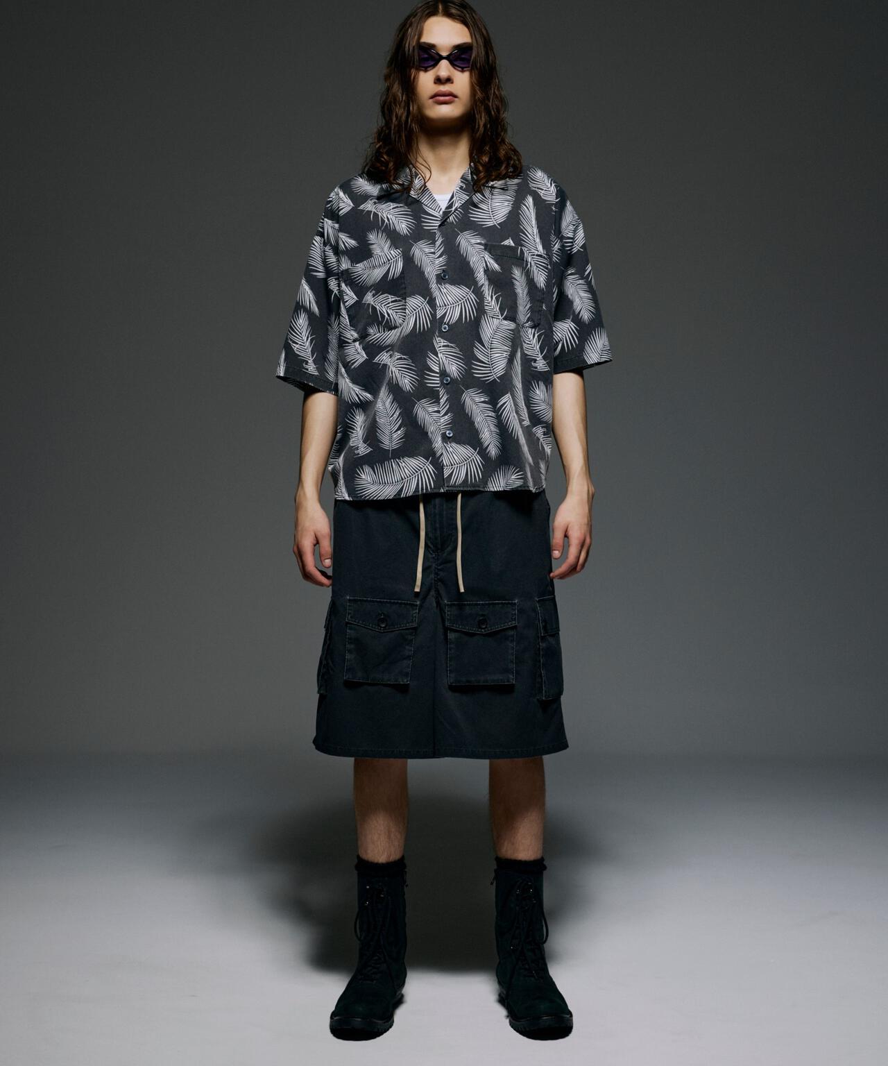 B omnivore/ビーオムニボー　PIGMENT WIND CLOTH W CARGO SHORTS