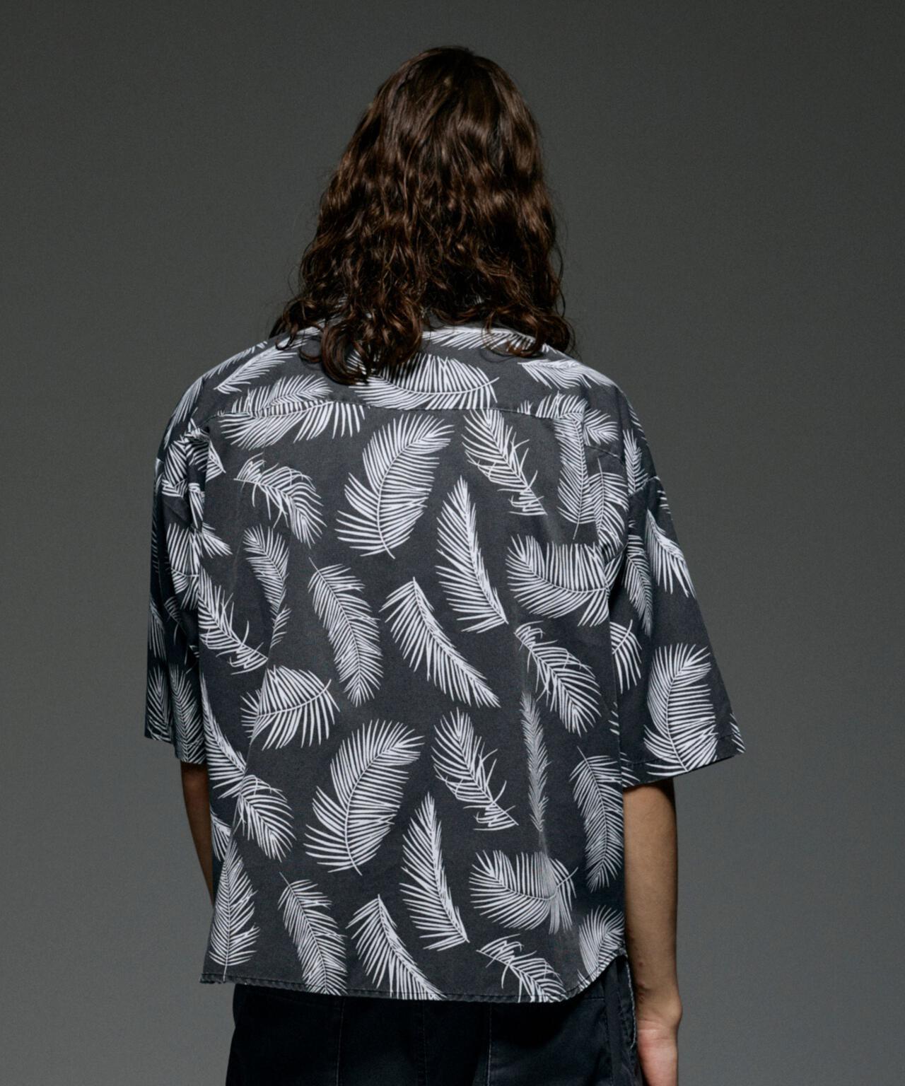 B omnivore/ビーオムニボー　PIGMENT WIND CLOTH SHIRT ピグメントウインドクロスシャツ