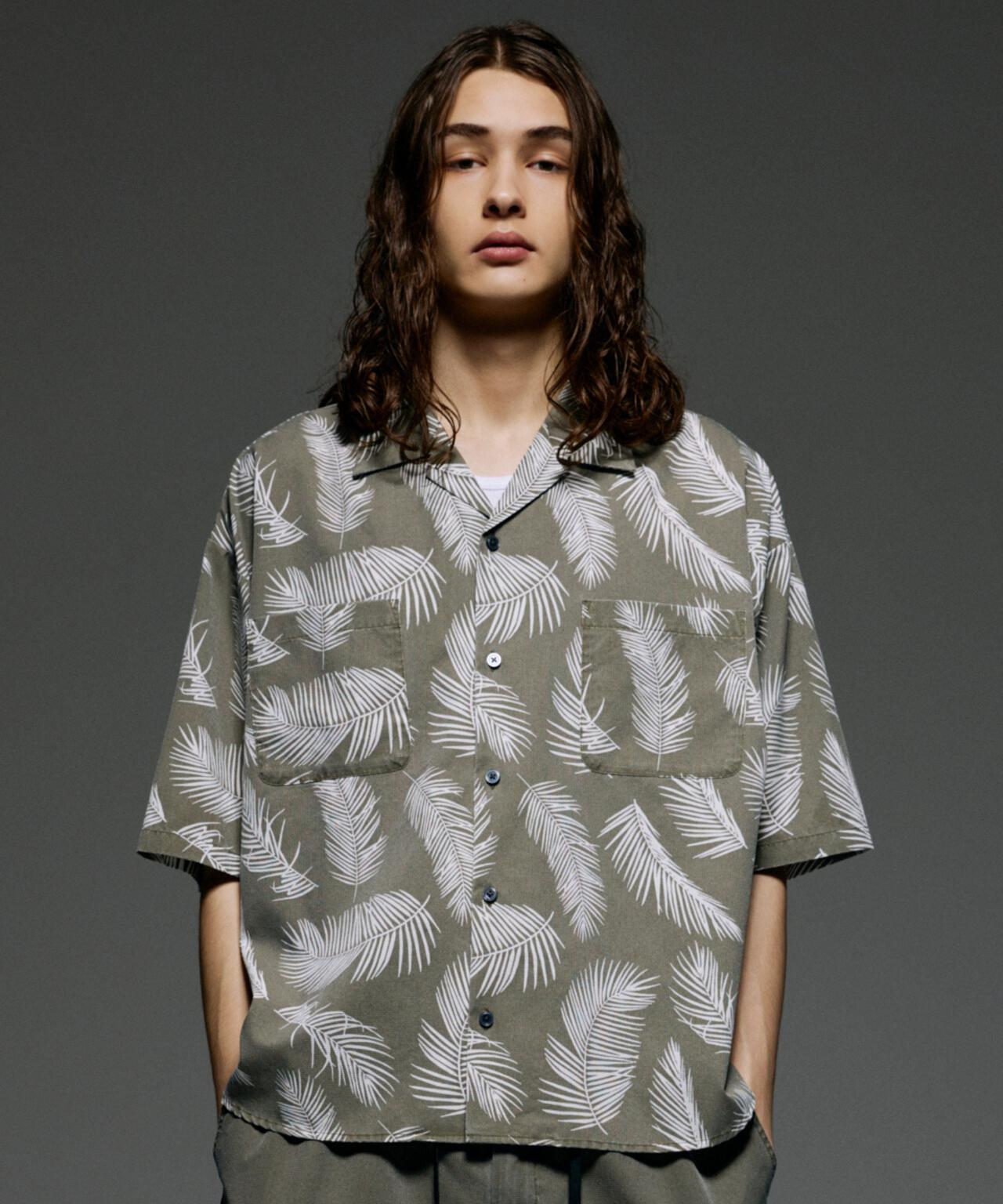 B omnivore/ビーオムニボー　PIGMENT WIND CLOTH SHIRT ピグメントウインドクロスシャツ