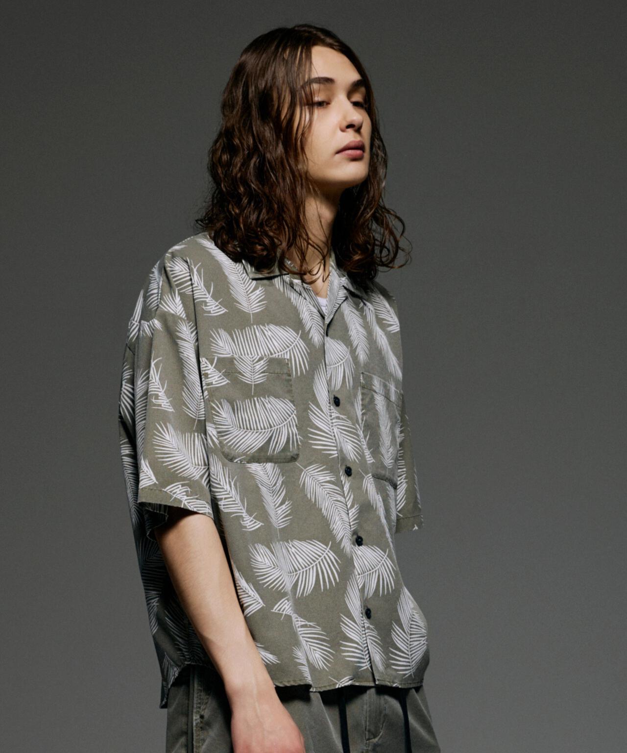 B omnivore/ビーオムニボー　PIGMENT WIND CLOTH SHIRT ピグメントウインドクロスシャツ