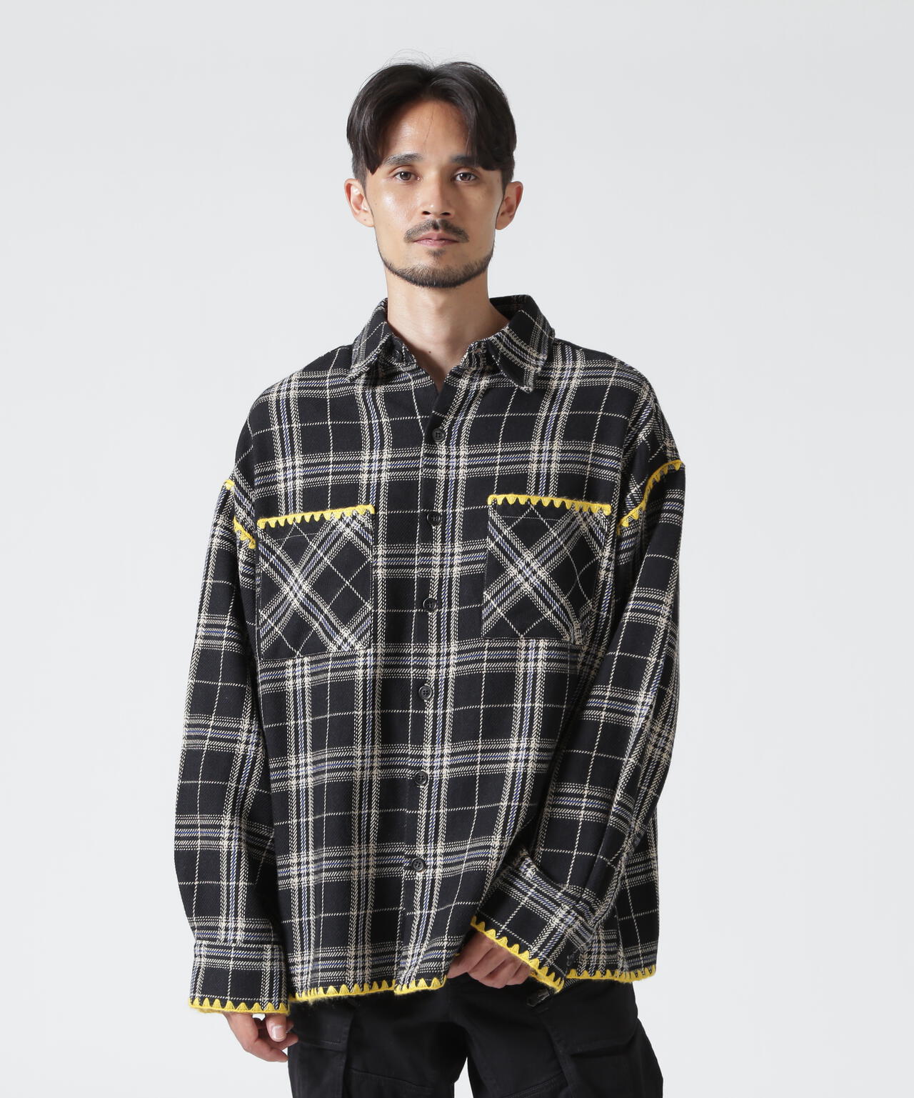 B omnivore/ビーオムニボー　HAND STITCH FLANNEL ハンドステッチフランネルシャツ