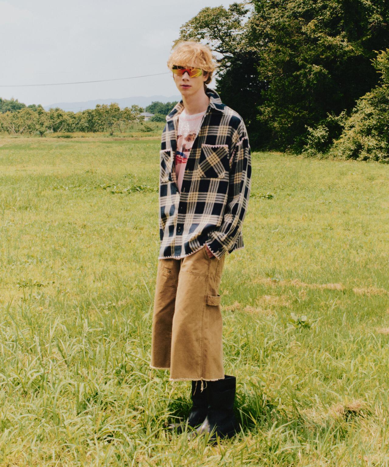 B omnivore/ビーオムニボー　HAND STITCH FLANNEL ハンドステッチフランネルシャツ