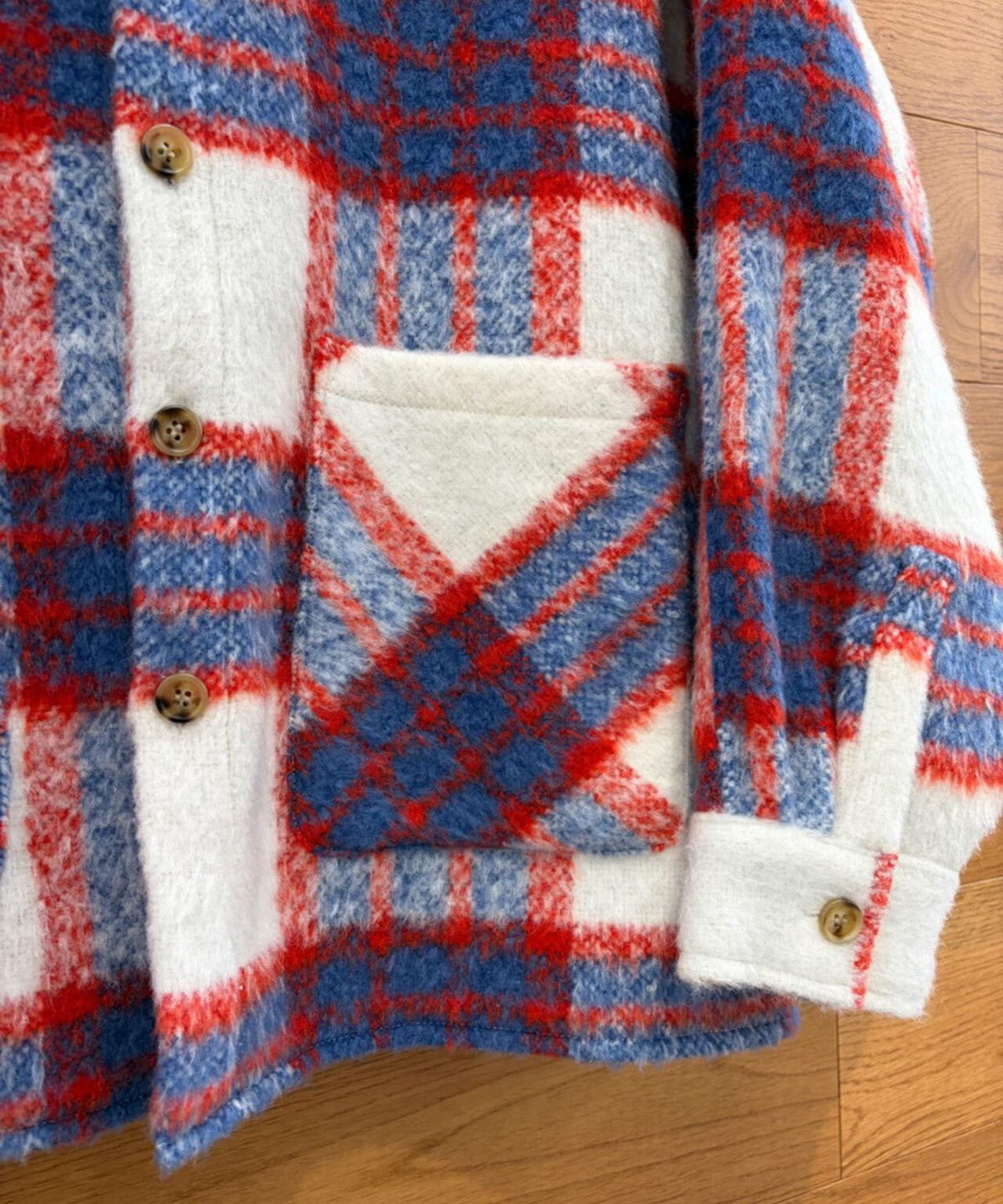 B omnivore/ビーオムニボー　SHAGGY SHIRT CHECK シャギーシャツチェック