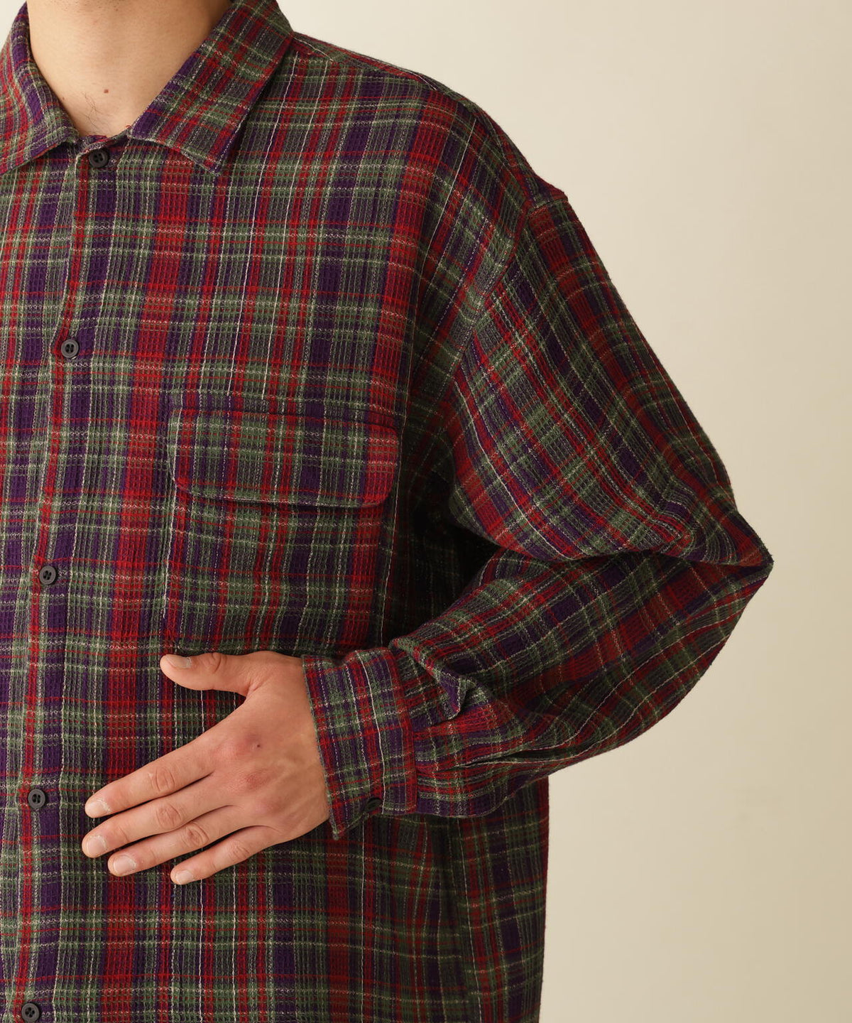 B omnivore/ビーオムニボー  PLAID PATTERN SHIRT