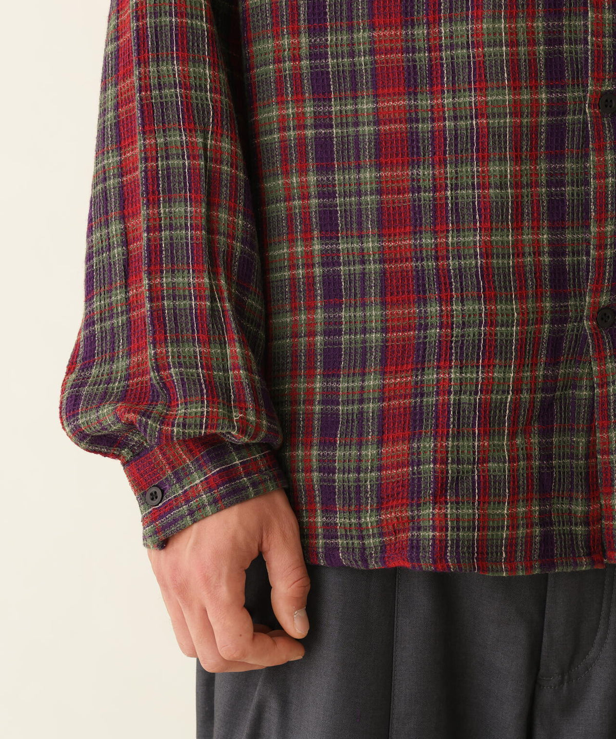 B omnivore/ビーオムニボー  PLAID PATTERN SHIRT