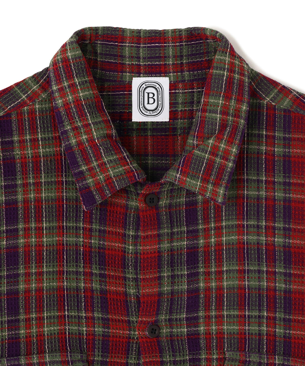 B omnivore/ビーオムニボー  PLAID PATTERN SHIRT