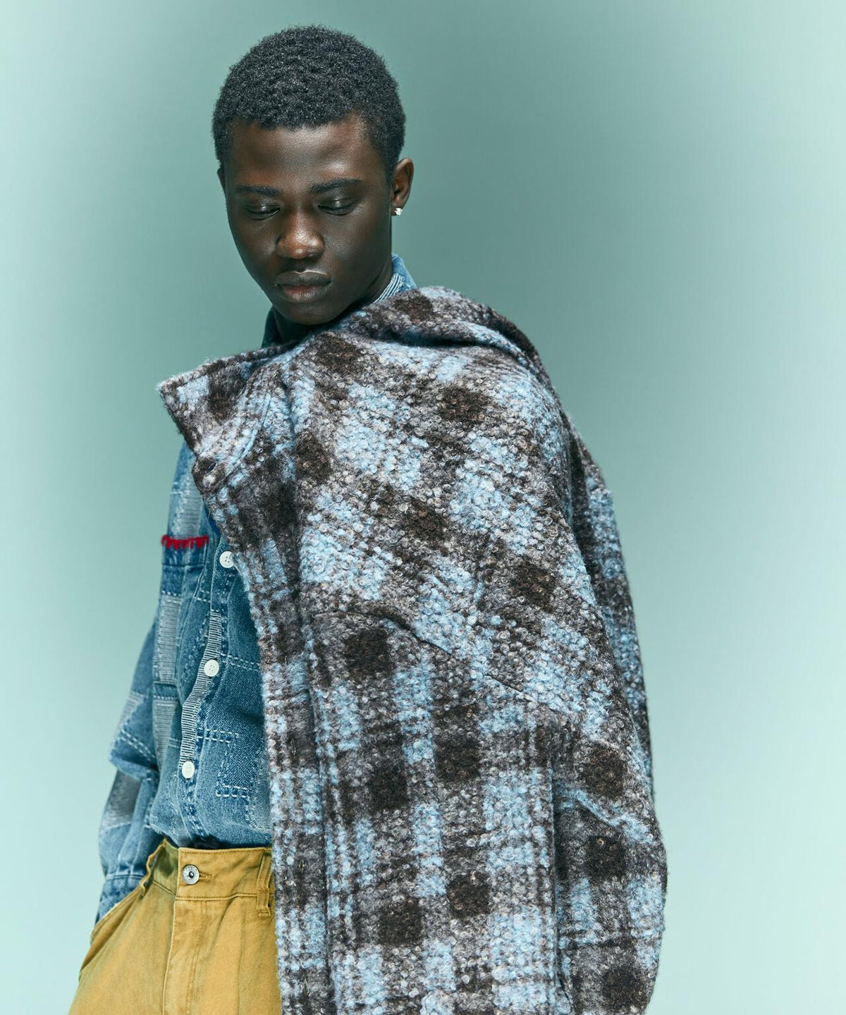 B omnivore/ビーオムニボー　BOUCLE SHIRT ブークレシャツ