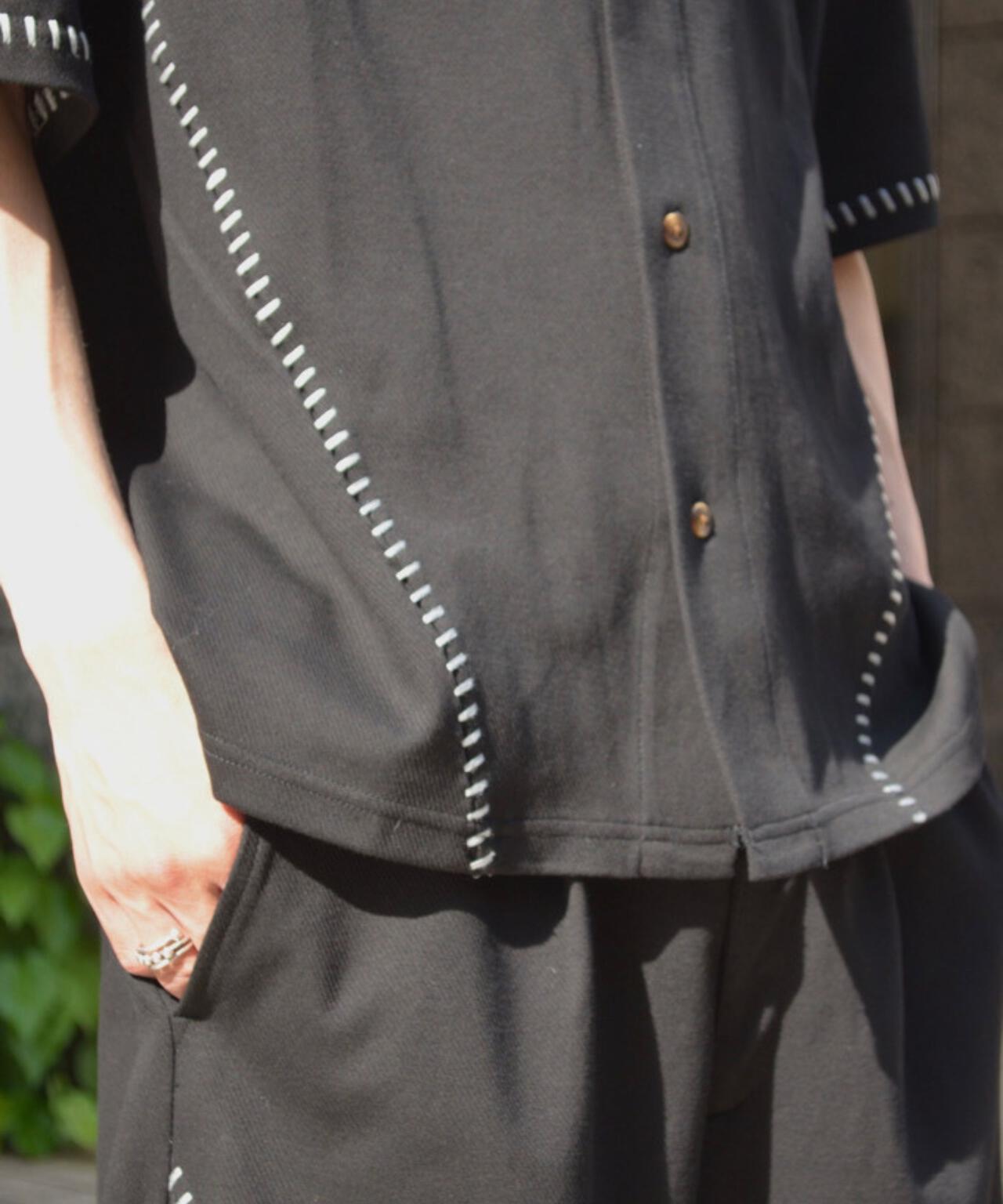 B omnivore/ビーオムニボー　STITCH S/S SHIRT ステッチシャツ