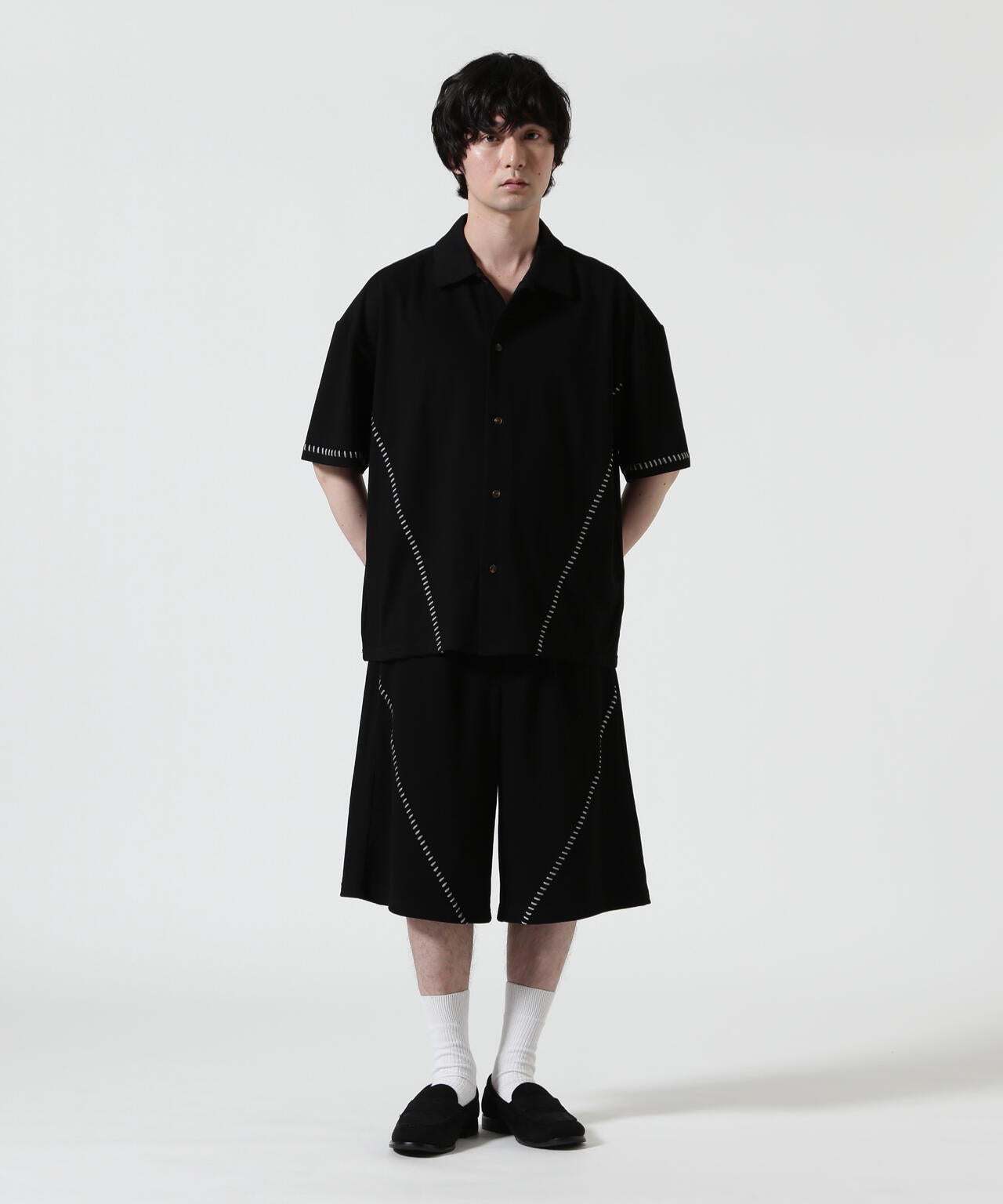 B omnivore/ビーオムニボー　STITCH S/S SHIRT ステッチシャツ
