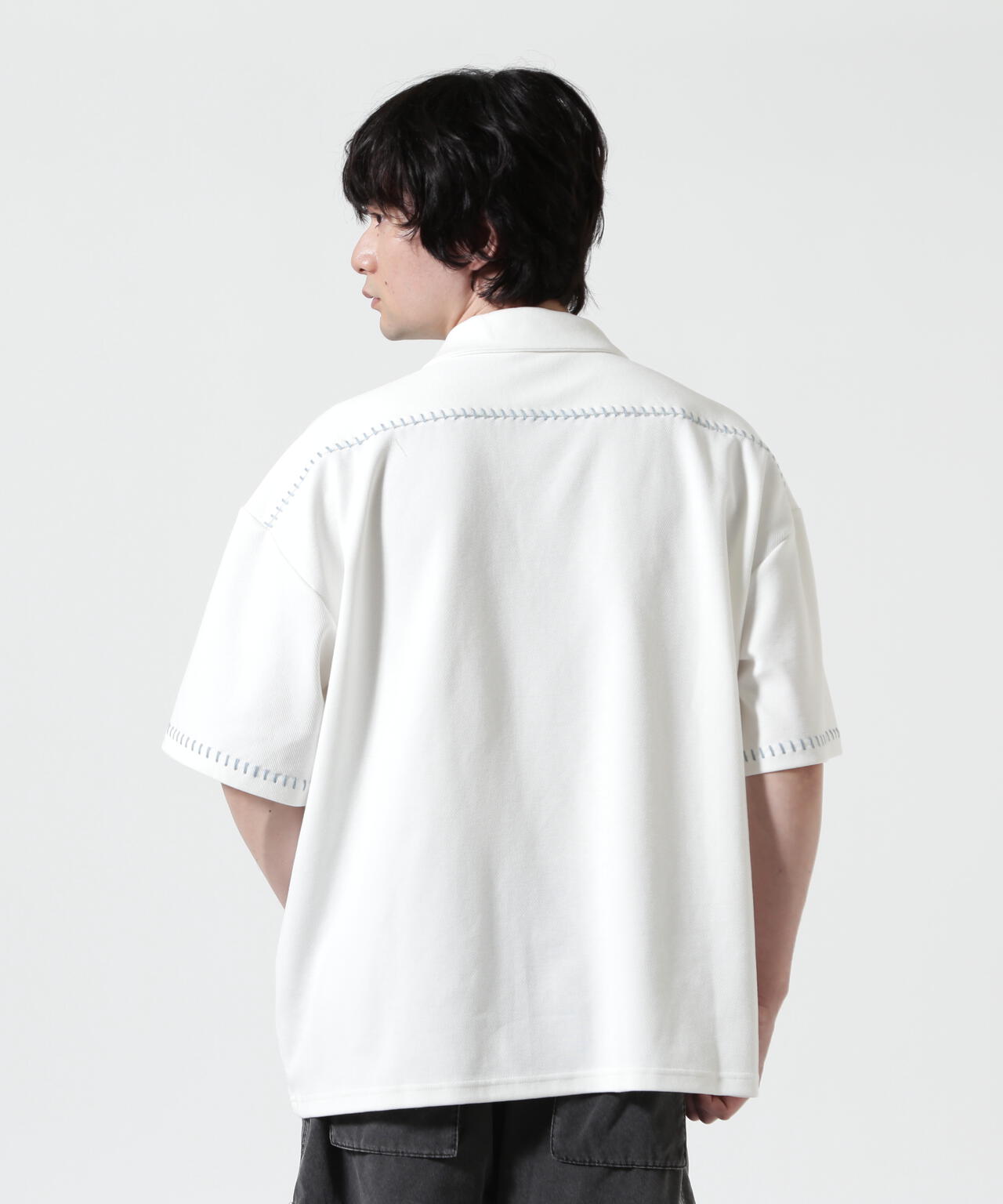 B omnivore/ビーオムニボー　STITCH S/S SHIRT ステッチシャツ