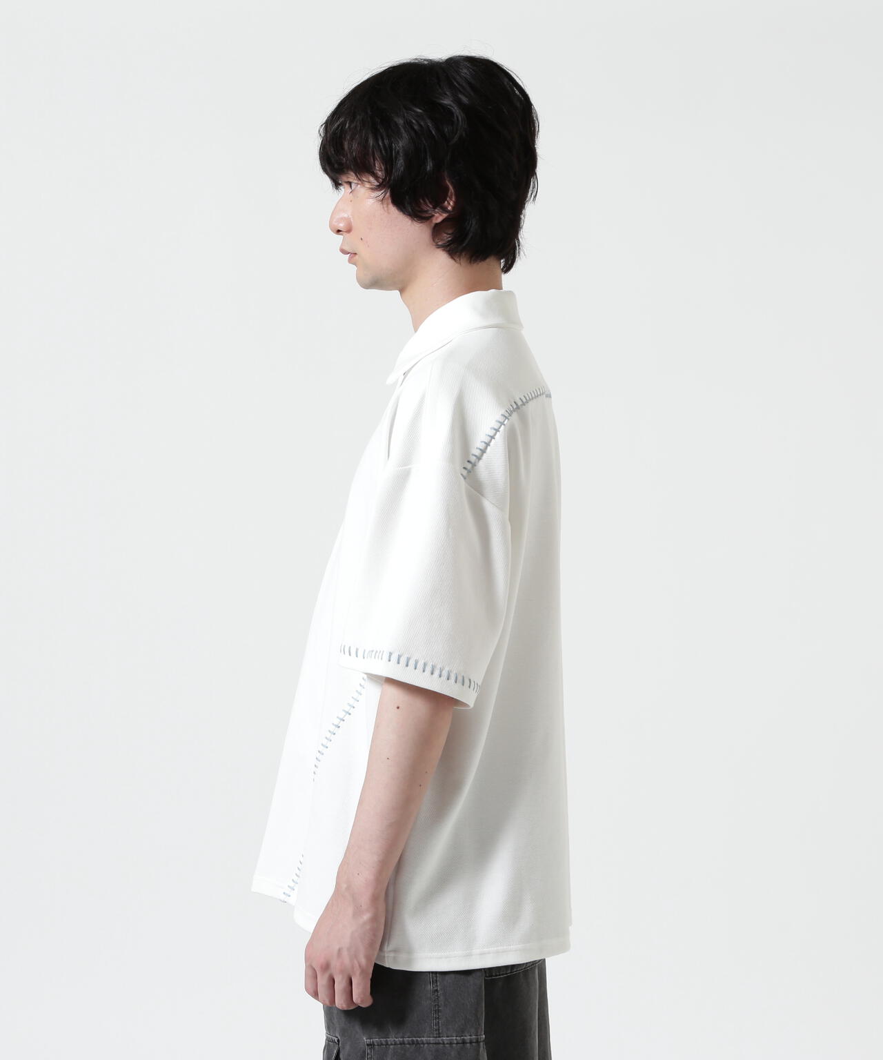 B omnivore/ビーオムニボー　STITCH S/S SHIRT ステッチシャツ