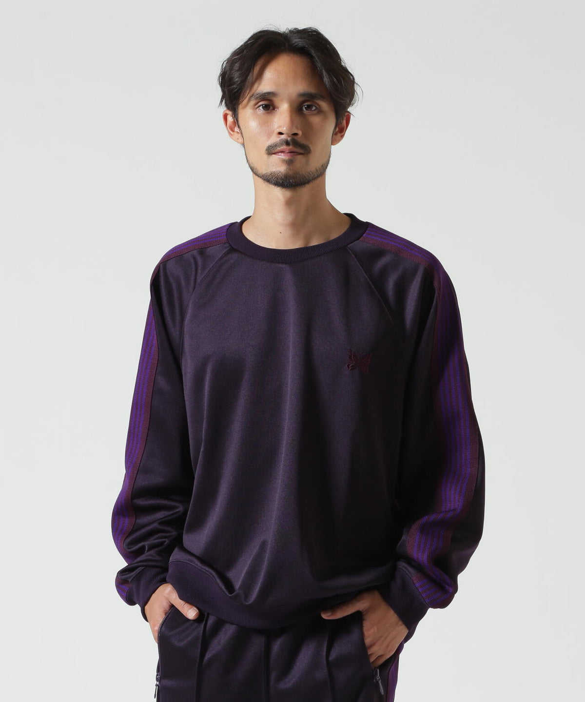 Needles/ニードルズ　 Track Crew Neck Shirt - Poly Smooth  TY350