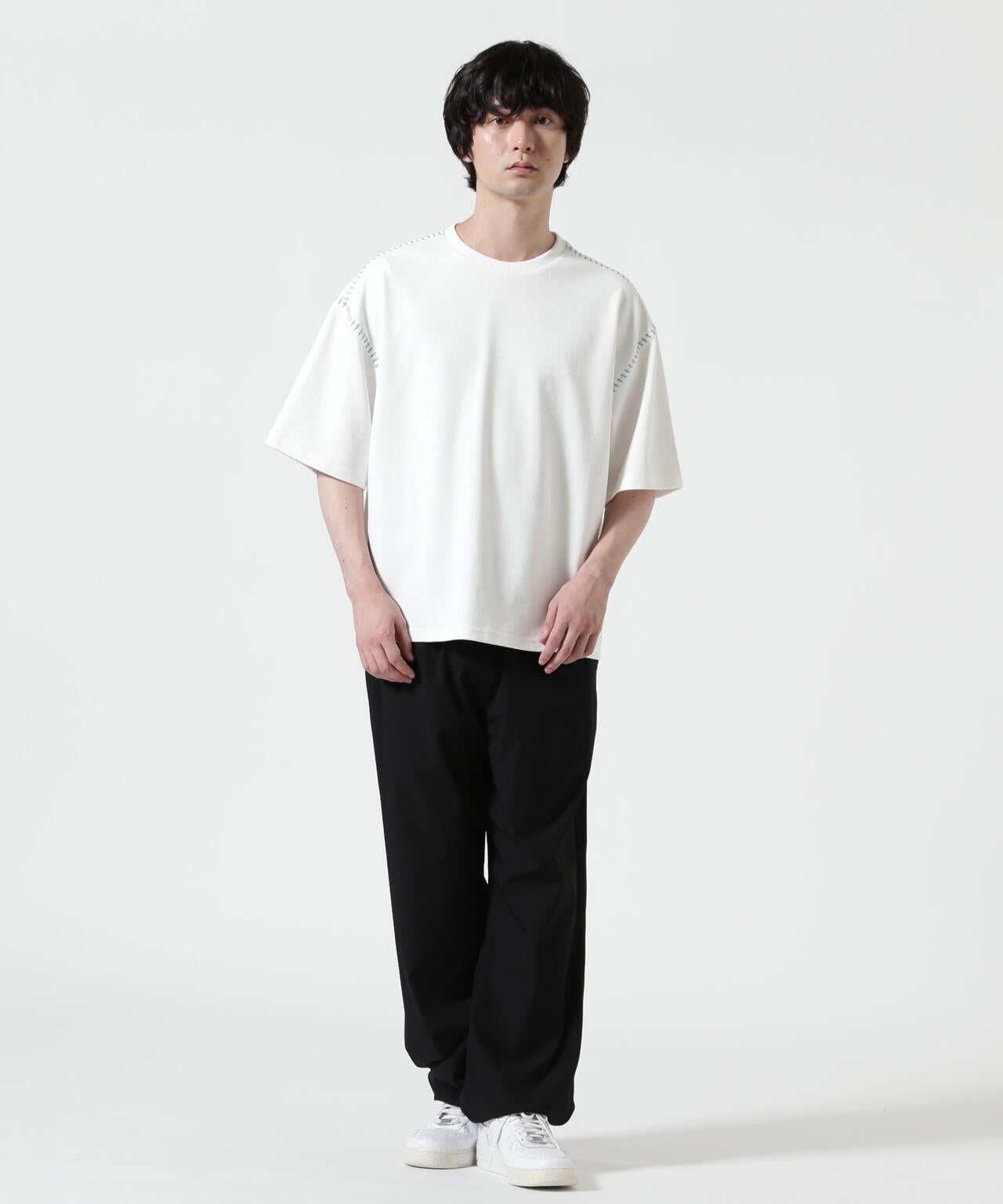 B omnivore/ビーオムニボー　STITCH TEE ステッチTシャツ