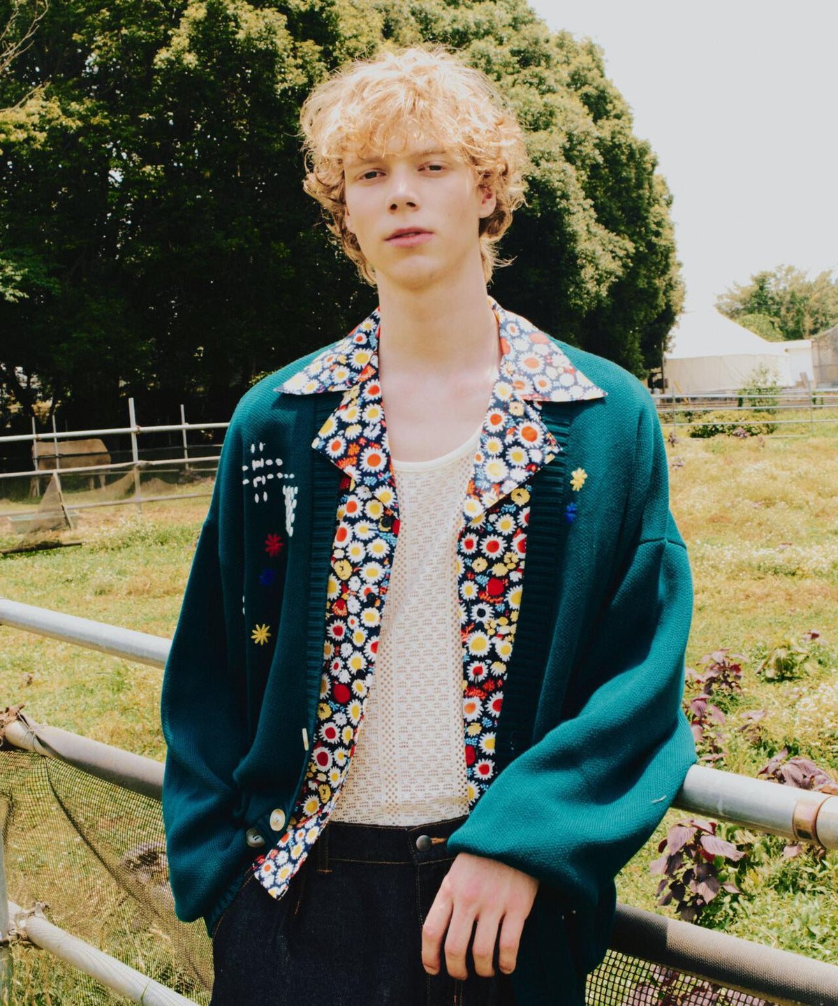 B omnivore/ビーオムニボー　HAND STITCH CARDIGAN ハンドステッチカーディガン