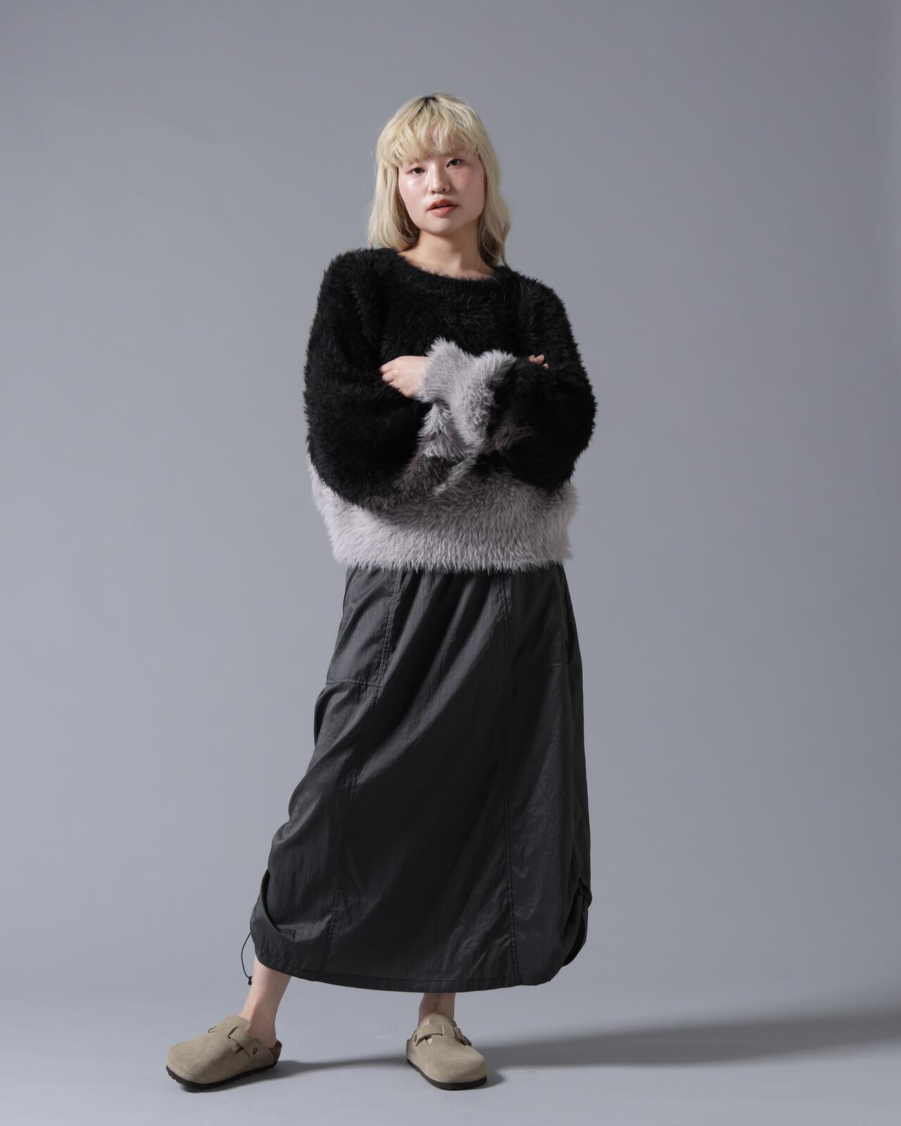 B omnivore/ビーオムニボー　SHAGGY KNIT　
