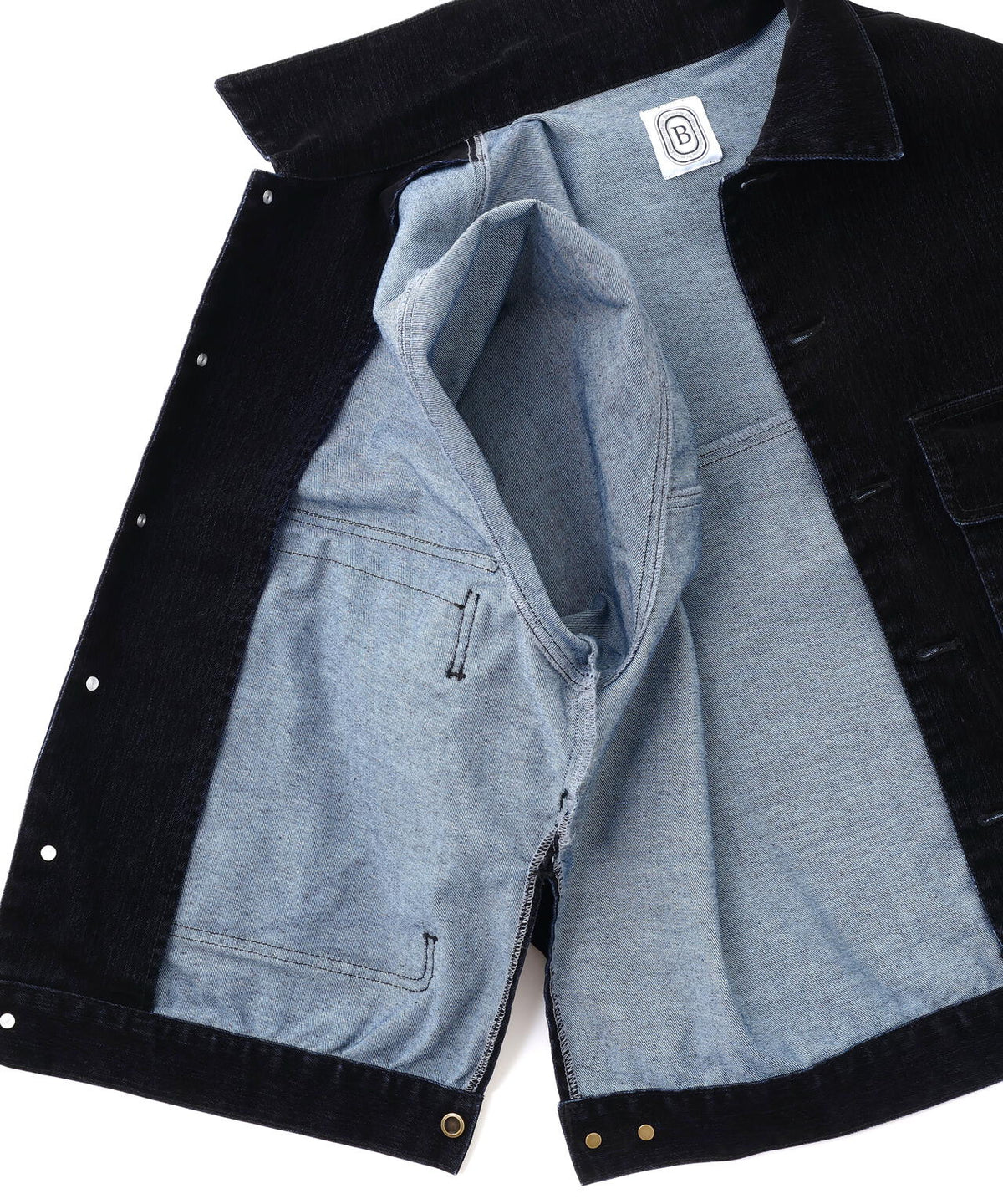 B omnivore/ビーオムニボー　FLOCKY DENIM COVERALLS フロッキーデニムカバーオール