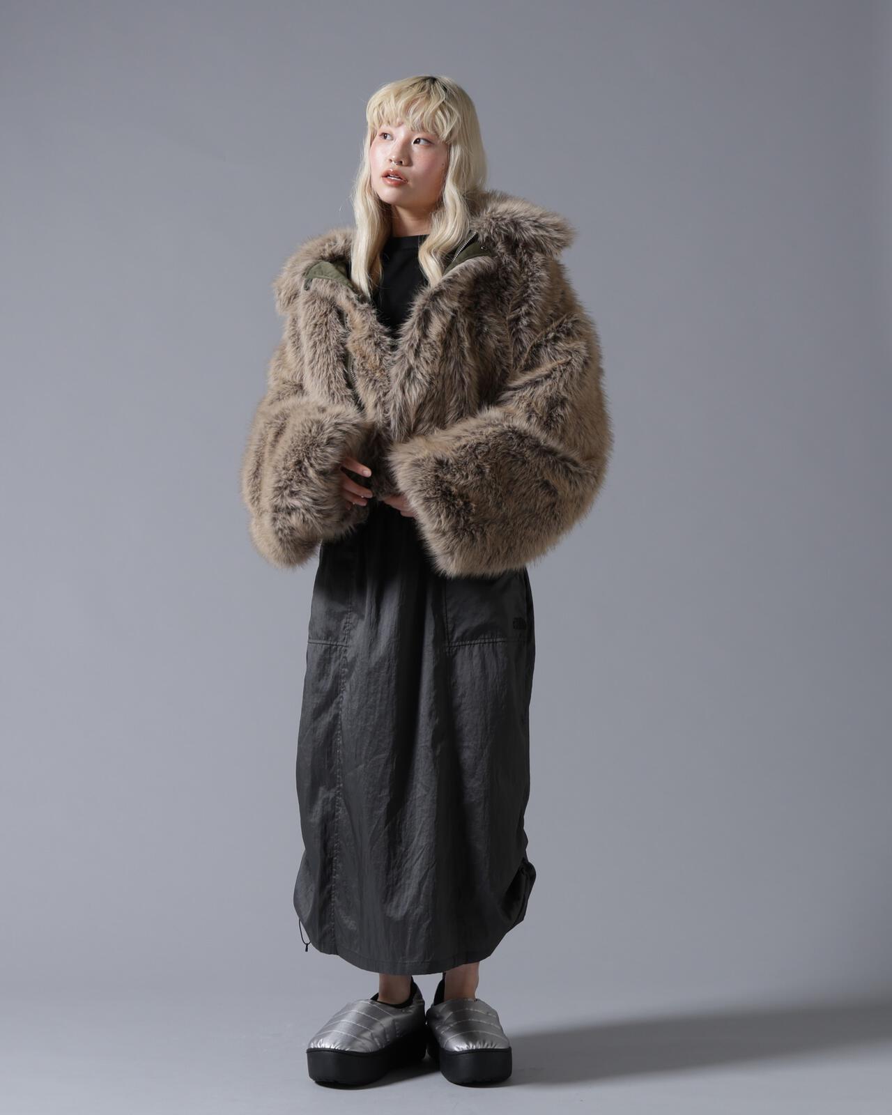 B omnivore/ビーオムニボー REVERSIBLE FUR NYLON BLOUSON