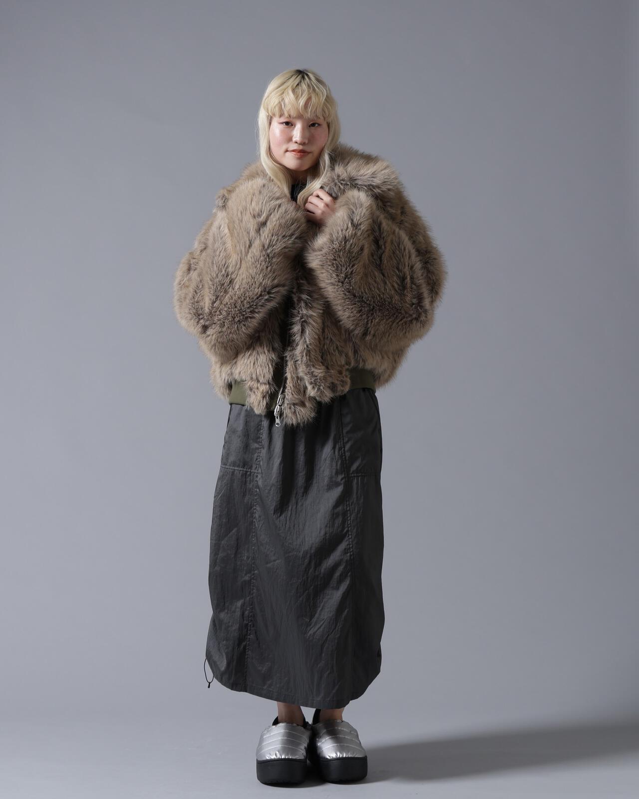 B omnivore/ビーオムニボー REVERSIBLE FUR NYLON BLOUSON