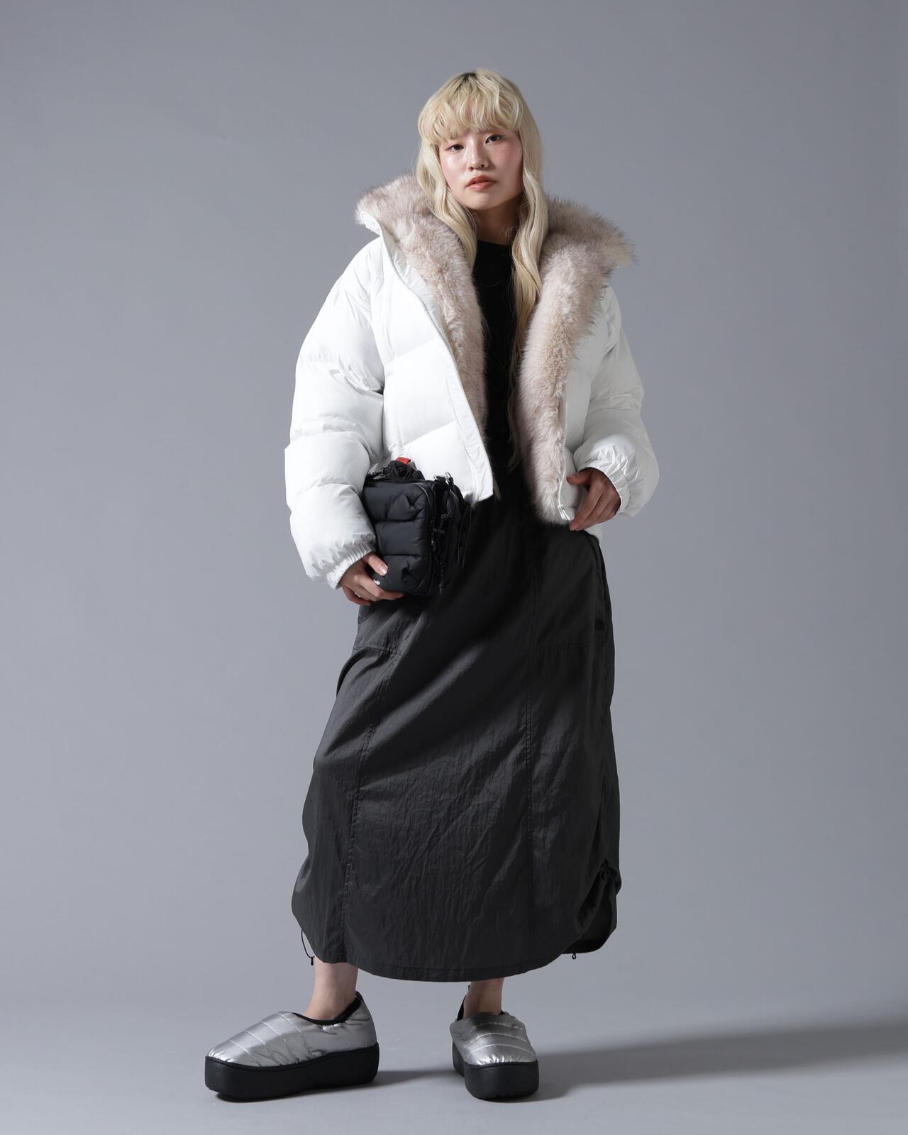 B omnivore/ビーオムニボー　NYLON FUR STAND BLOUSON