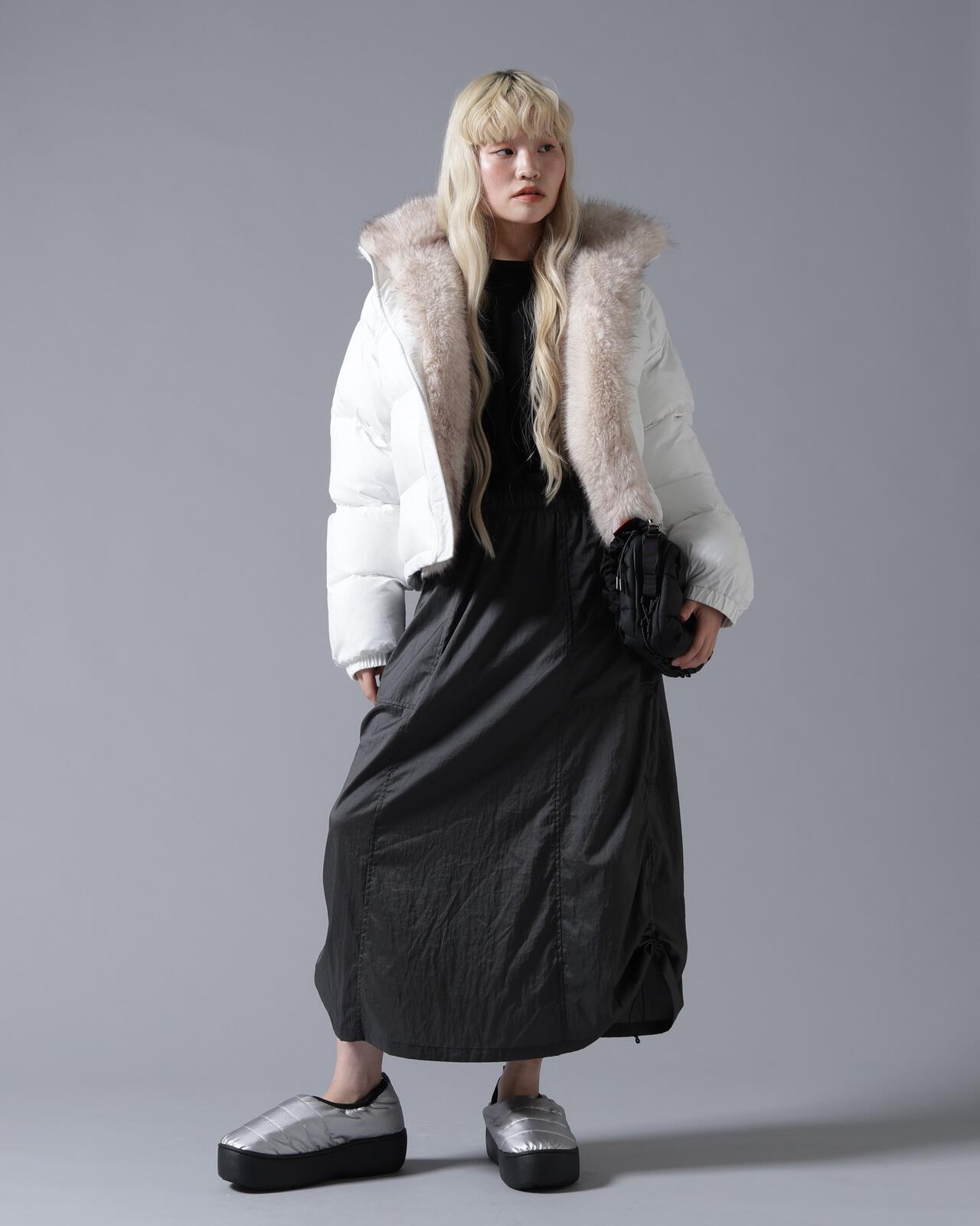 B omnivore/ビーオムニボー　NYLON FUR STAND BLOUSON