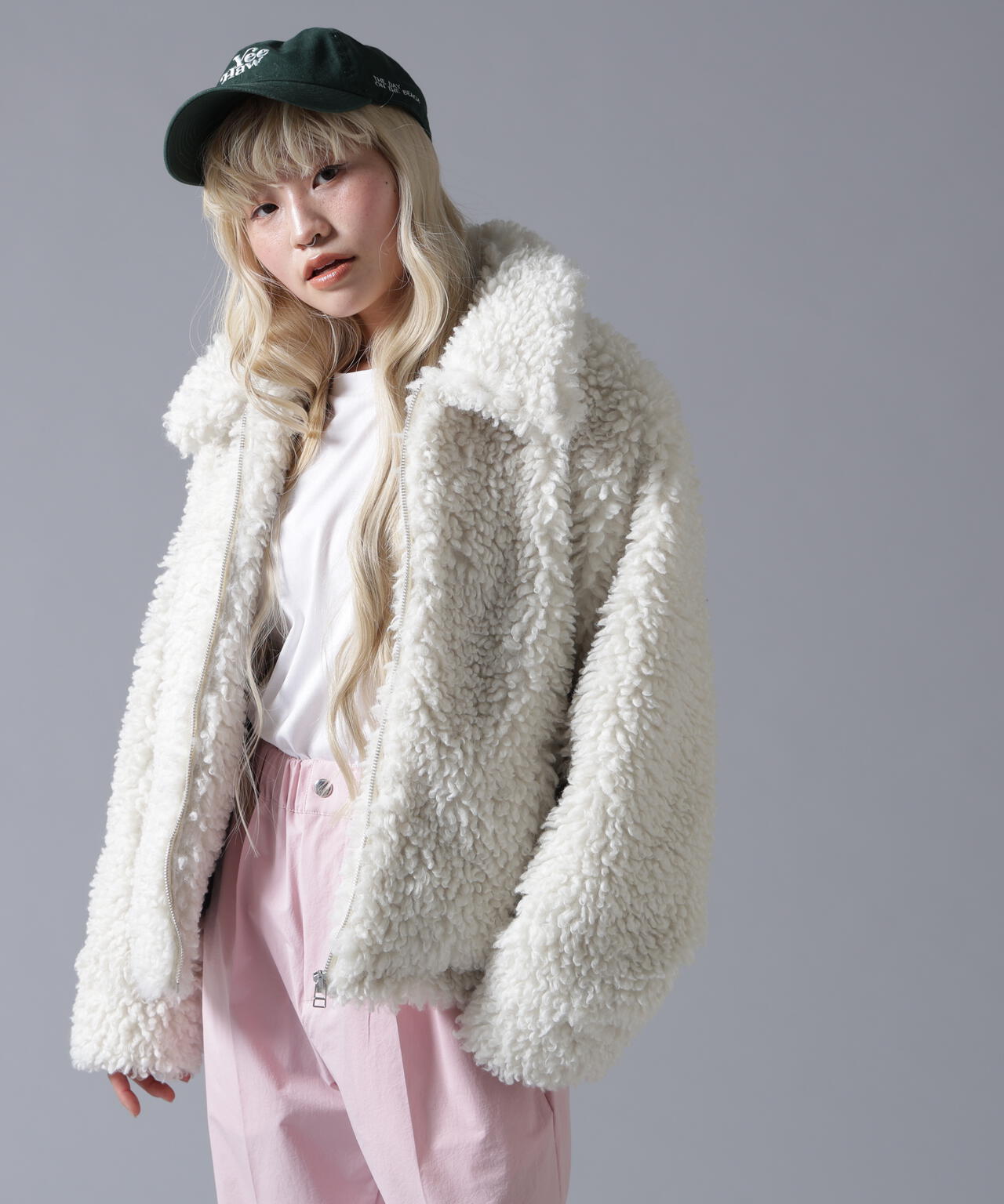 B omnivore/ビーオムニボー BOA COLLAR BLOUSON