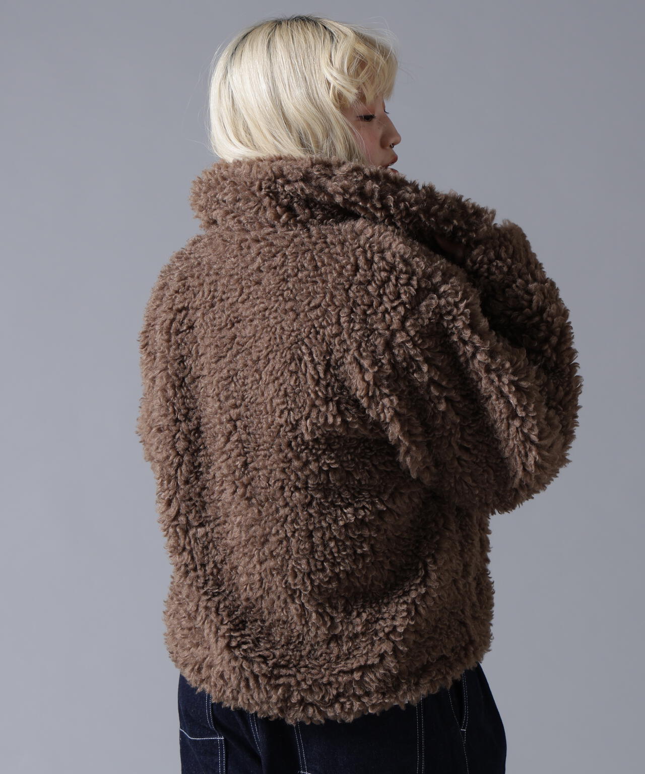 B omnivore/ビーオムニボー BOA COLLAR BLOUSON