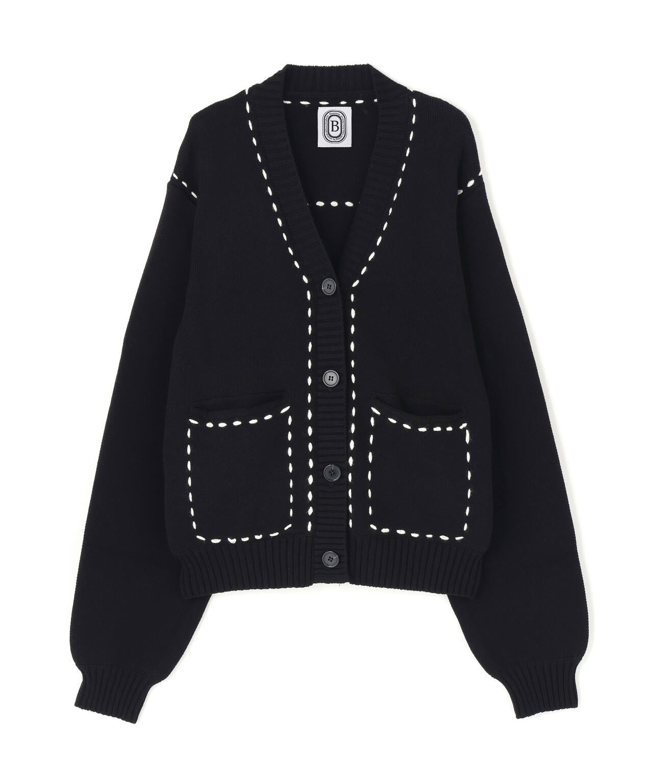 B omnivore/ビーオムニボー　STITCH KNIT CARDIGAN