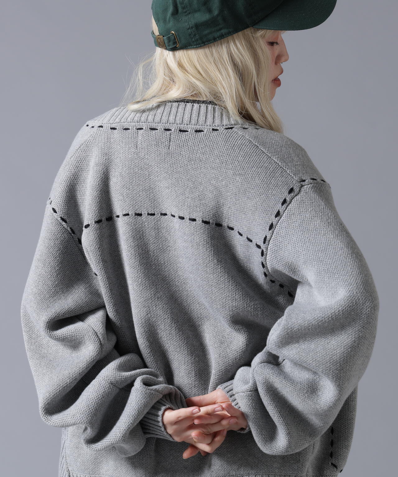 B omnivore/ビーオムニボー　STITCH KNIT CARDIGAN