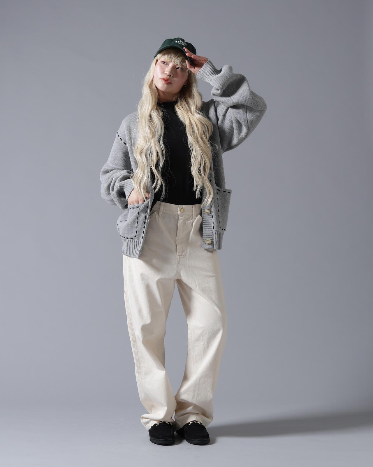 B omnivore/ビーオムニボー　STITCH KNIT CARDIGAN