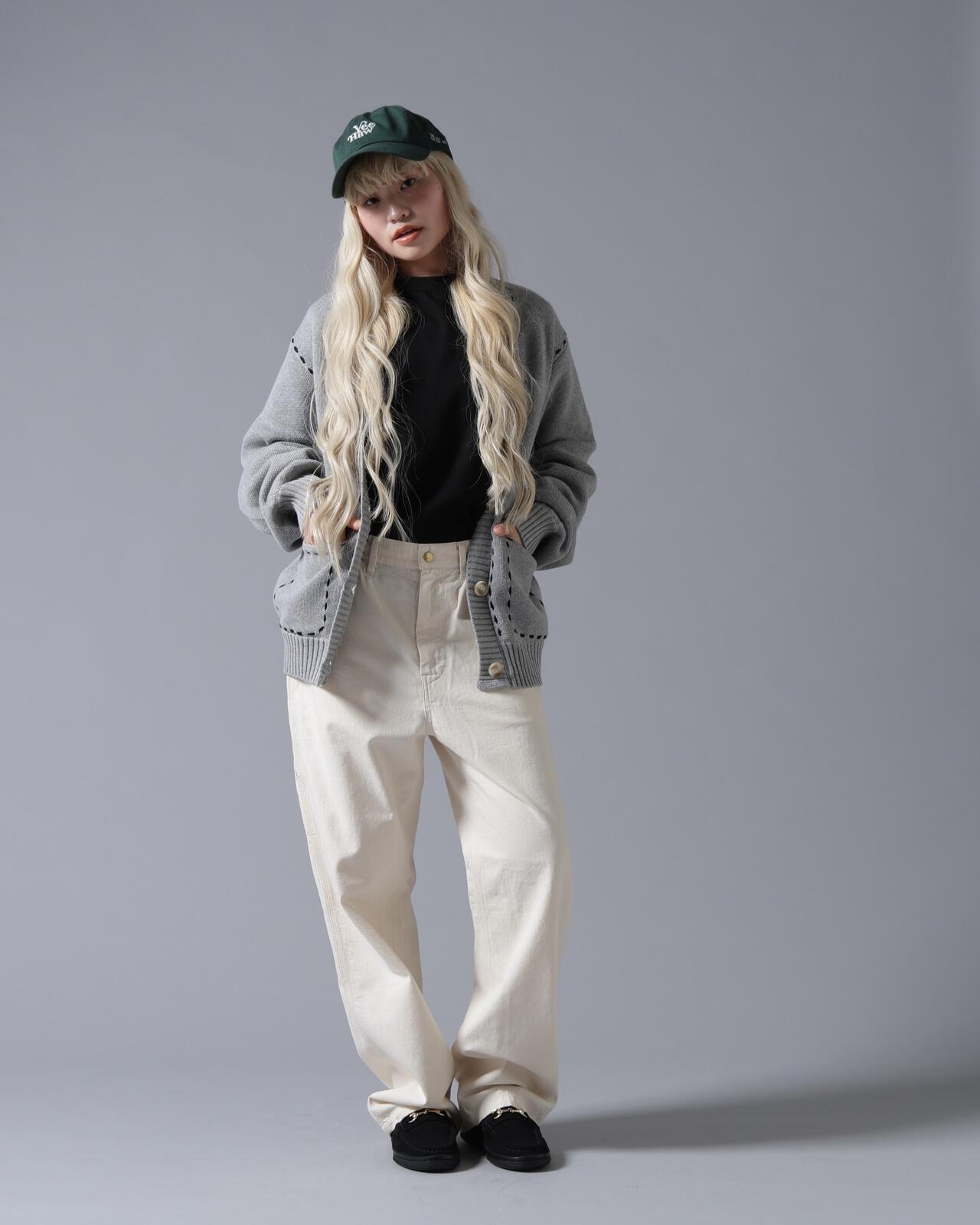B omnivore/ビーオムニボー　STITCH KNIT CARDIGAN