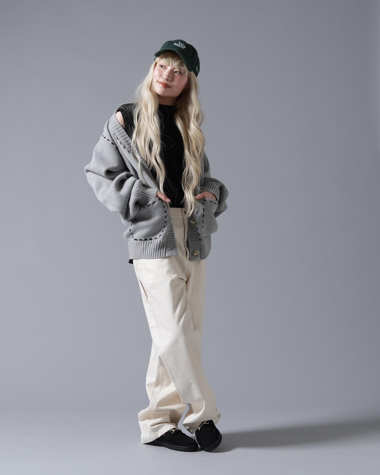 B omnivore/ビーオムニボー　STITCH KNIT CARDIGAN
