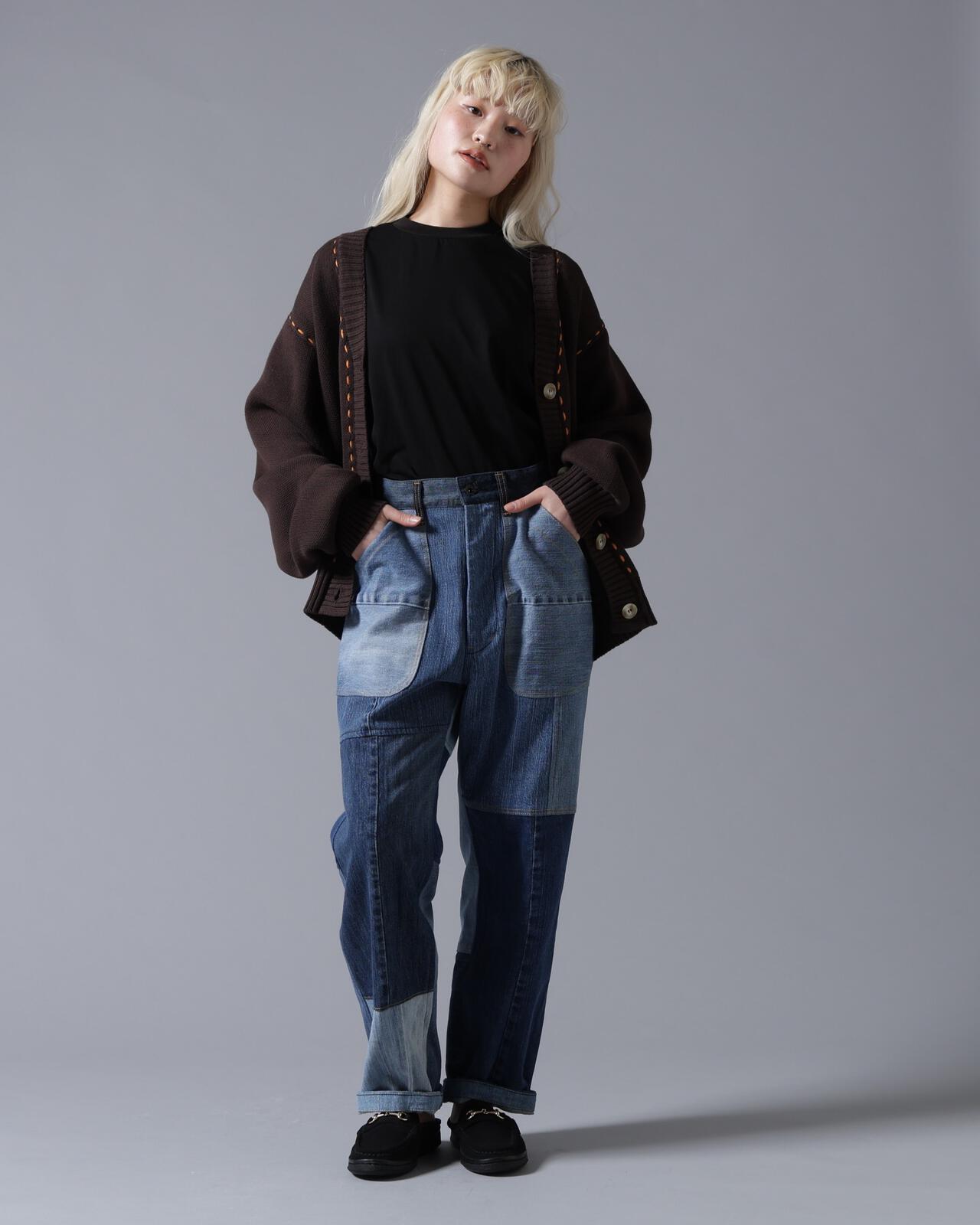 B omnivore/ビーオムニボー　STITCH KNIT CARDIGAN