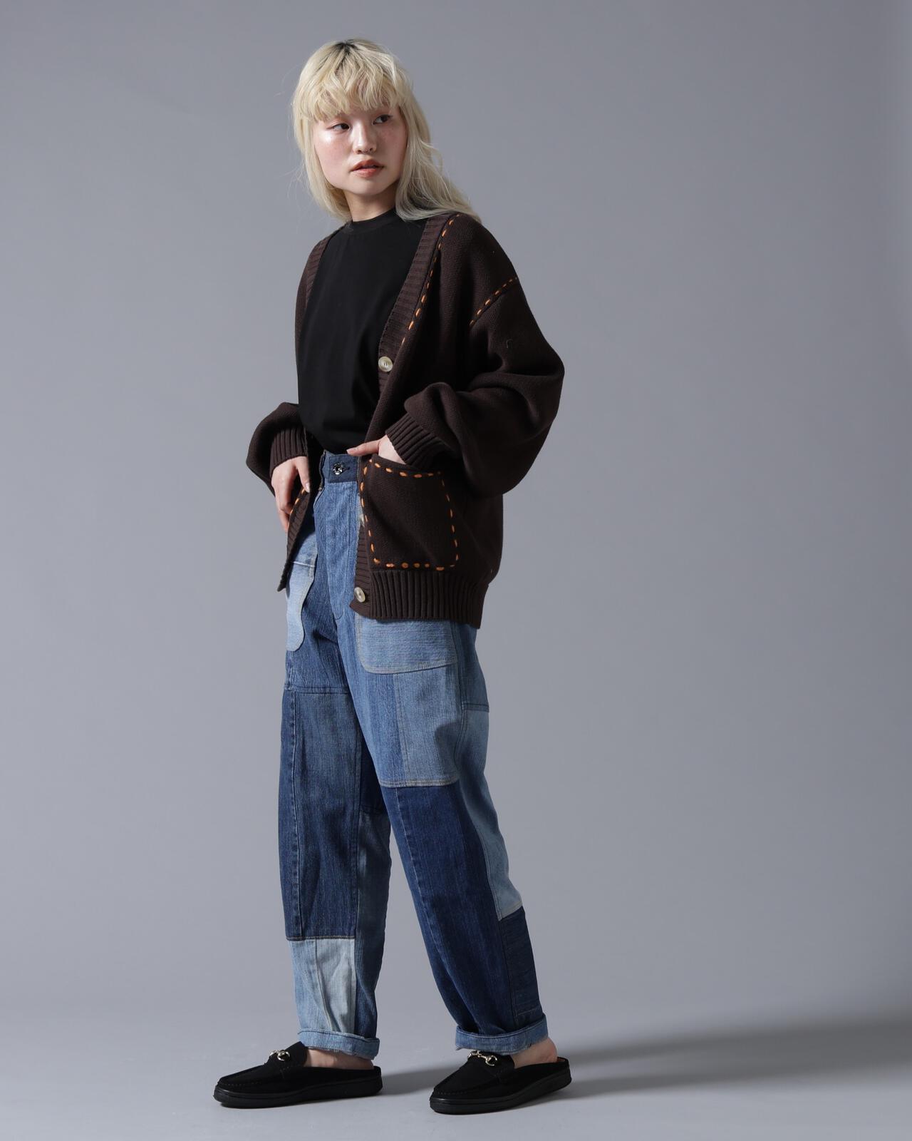 B omnivore/ビーオムニボー　STITCH KNIT CARDIGAN