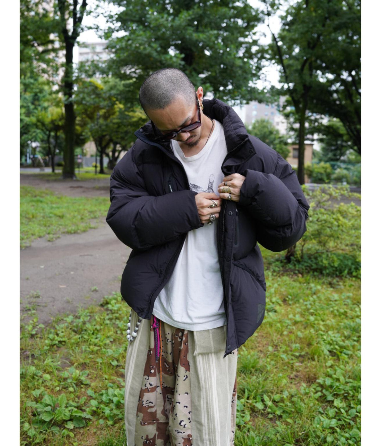and wander/アンドワンダー　puffer down jacket　パファーダウンジャケット
