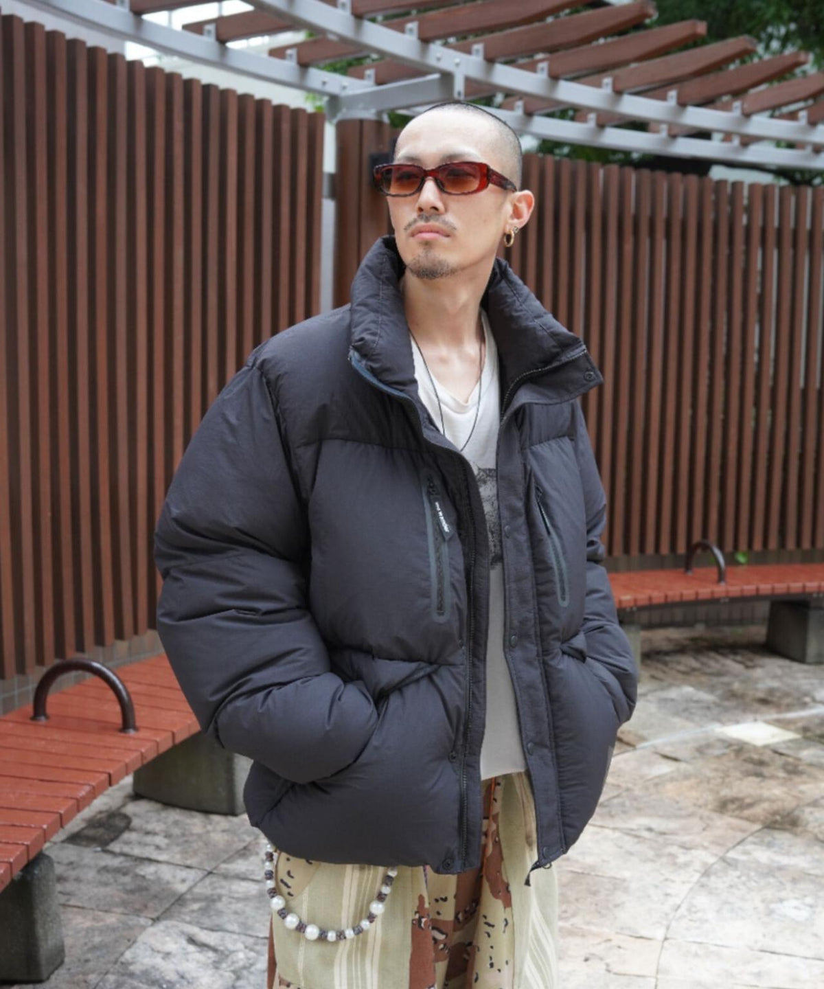 and wander/アンドワンダー　puffer down jacket　パファーダウンジャケット