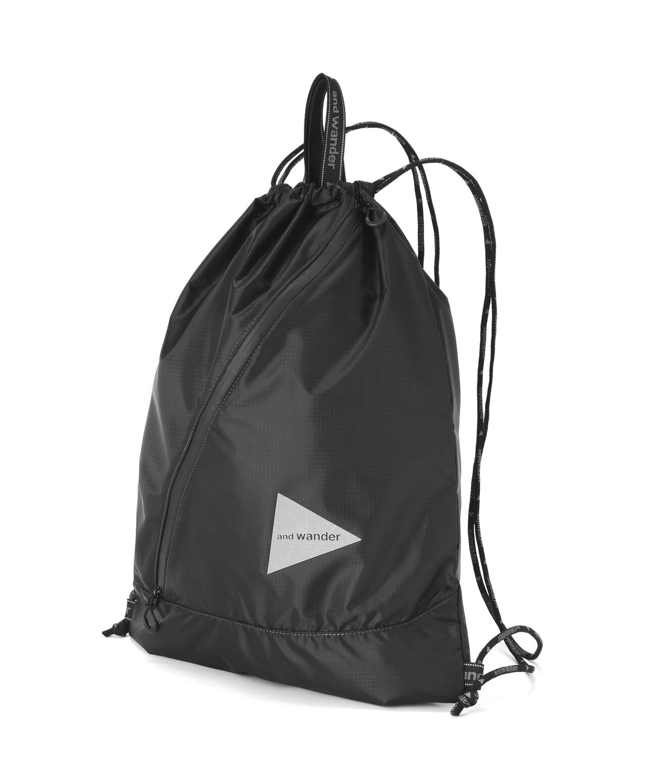 and wander/アンドワンダー　crispy rip drawstrung bag　ナップサック
