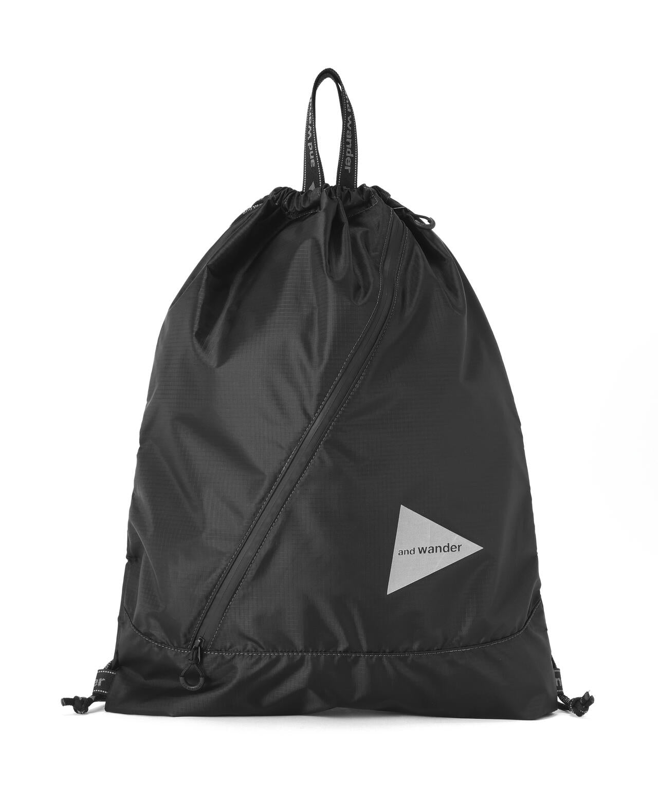 and wander/アンドワンダー　crispy rip drawstrung bag　ナップサック